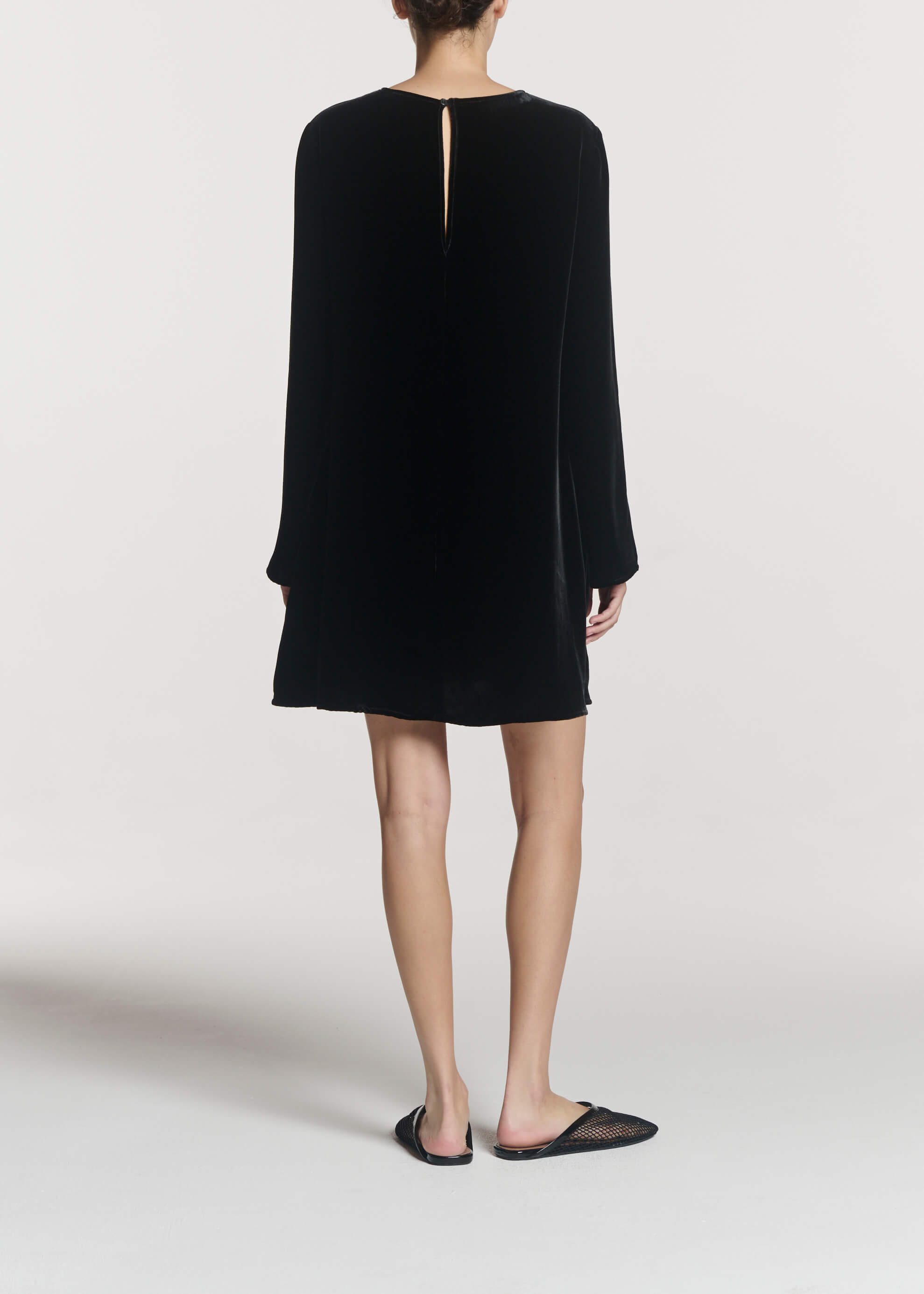 Larissa Dress Black Viscose Velvet
