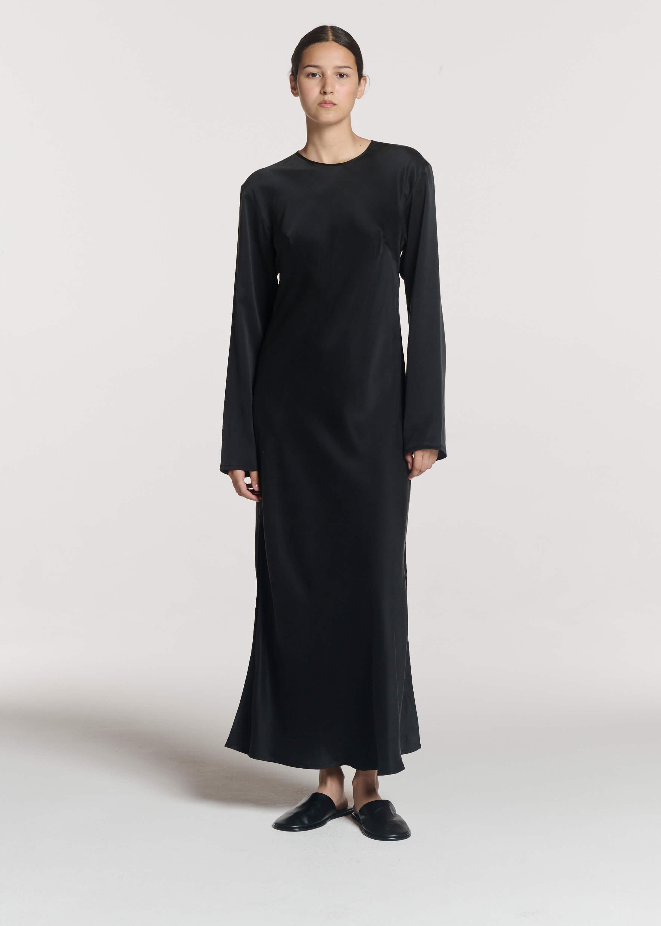 Salina Dress Black Silk Charmeuse