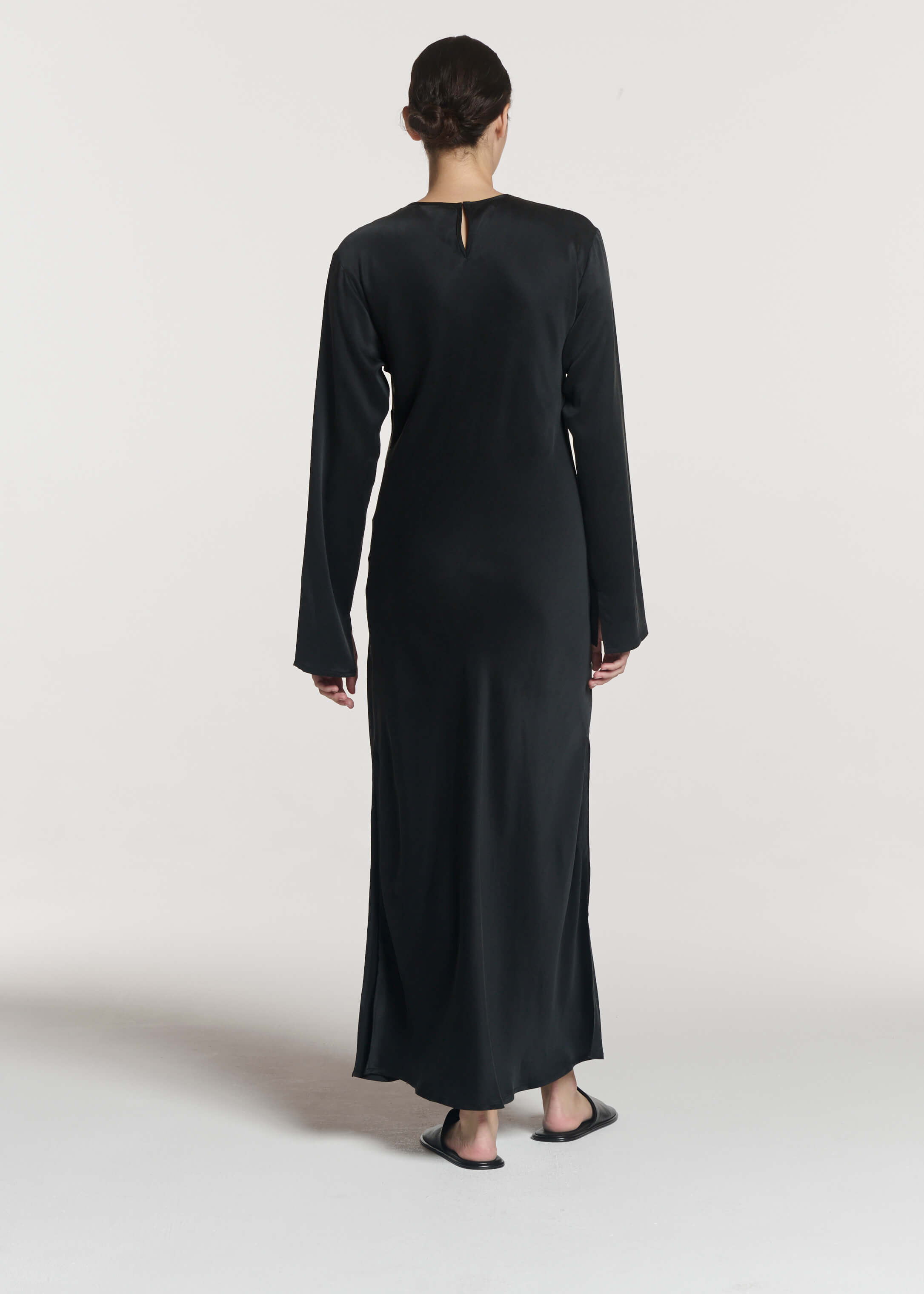 Salina Dress Black Silk Charmeuse