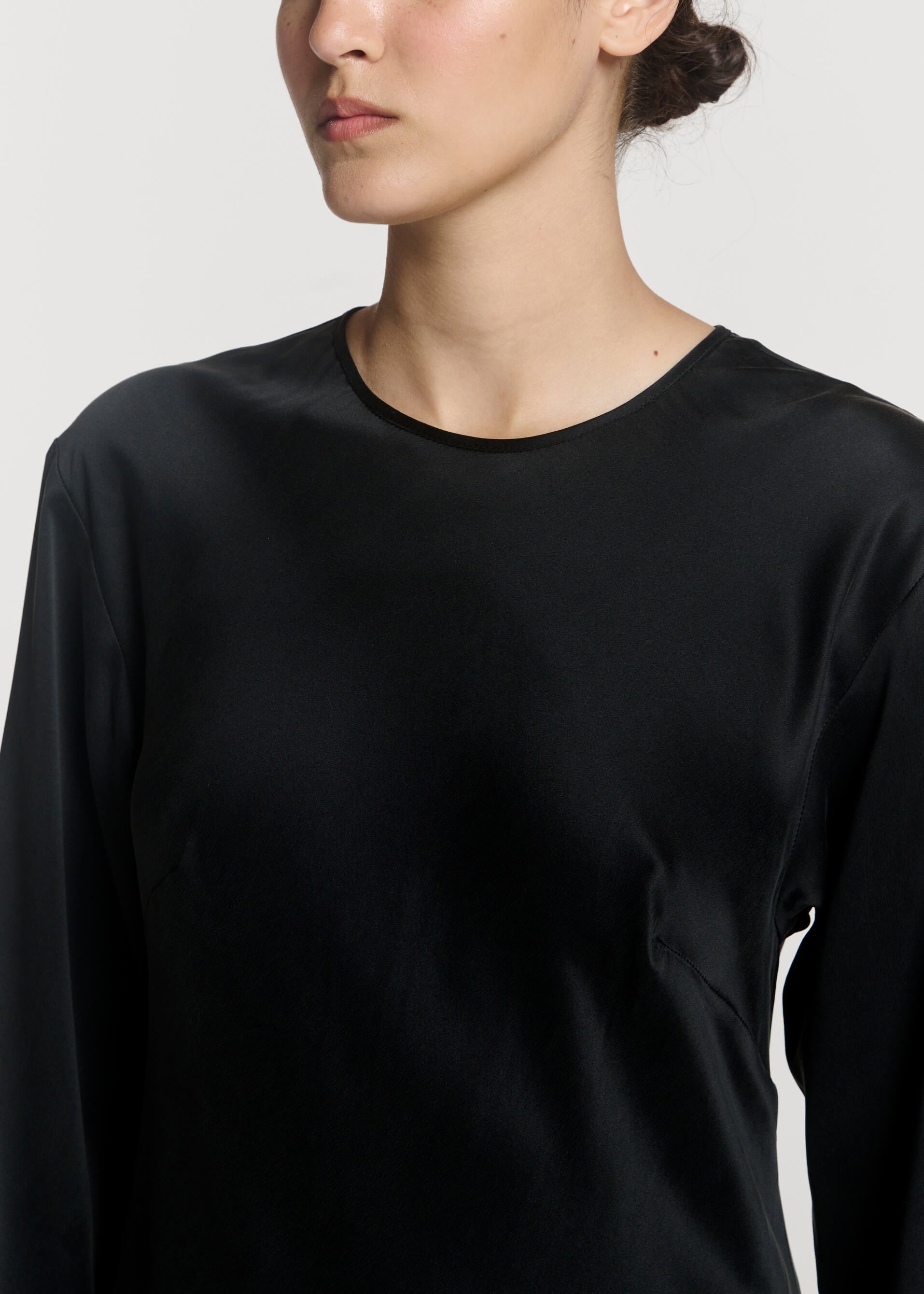 Salina Dress Black Silk Charmeuse