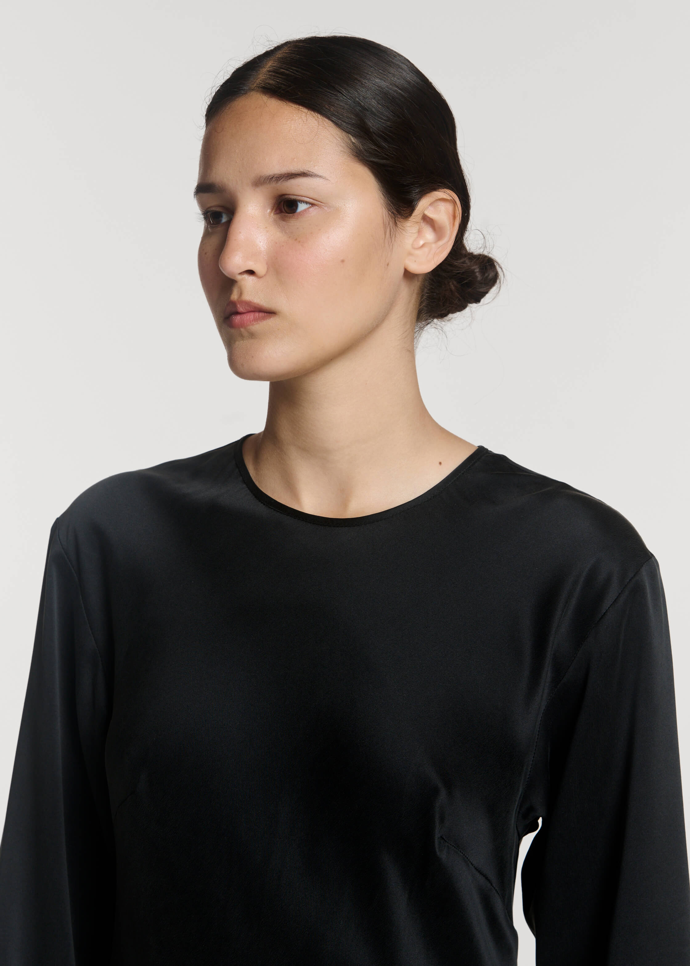 Salina Dress Black Silk Charmeuse