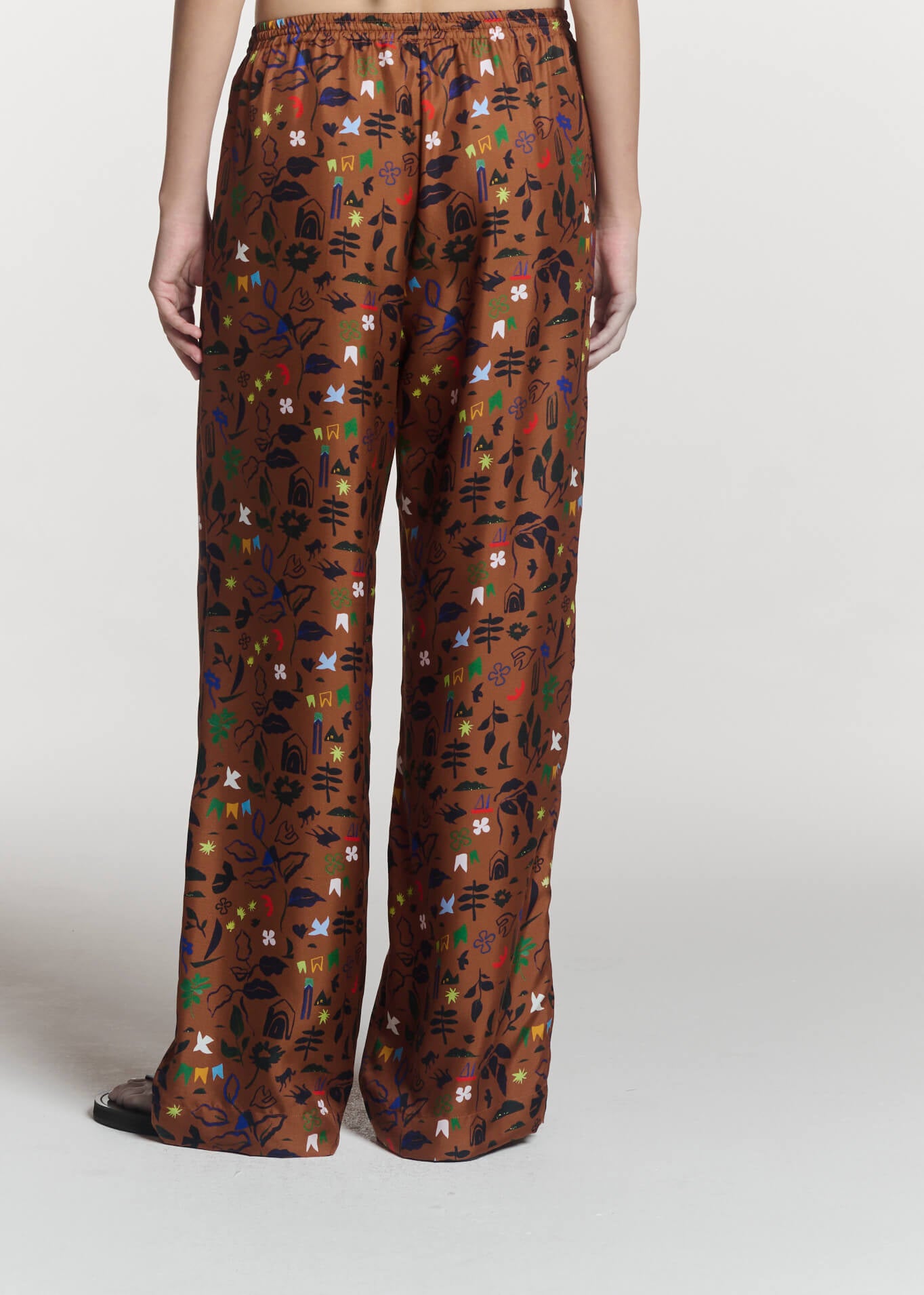 Aurelia Trouser Surreal Silhouette Bronze Silk Twill