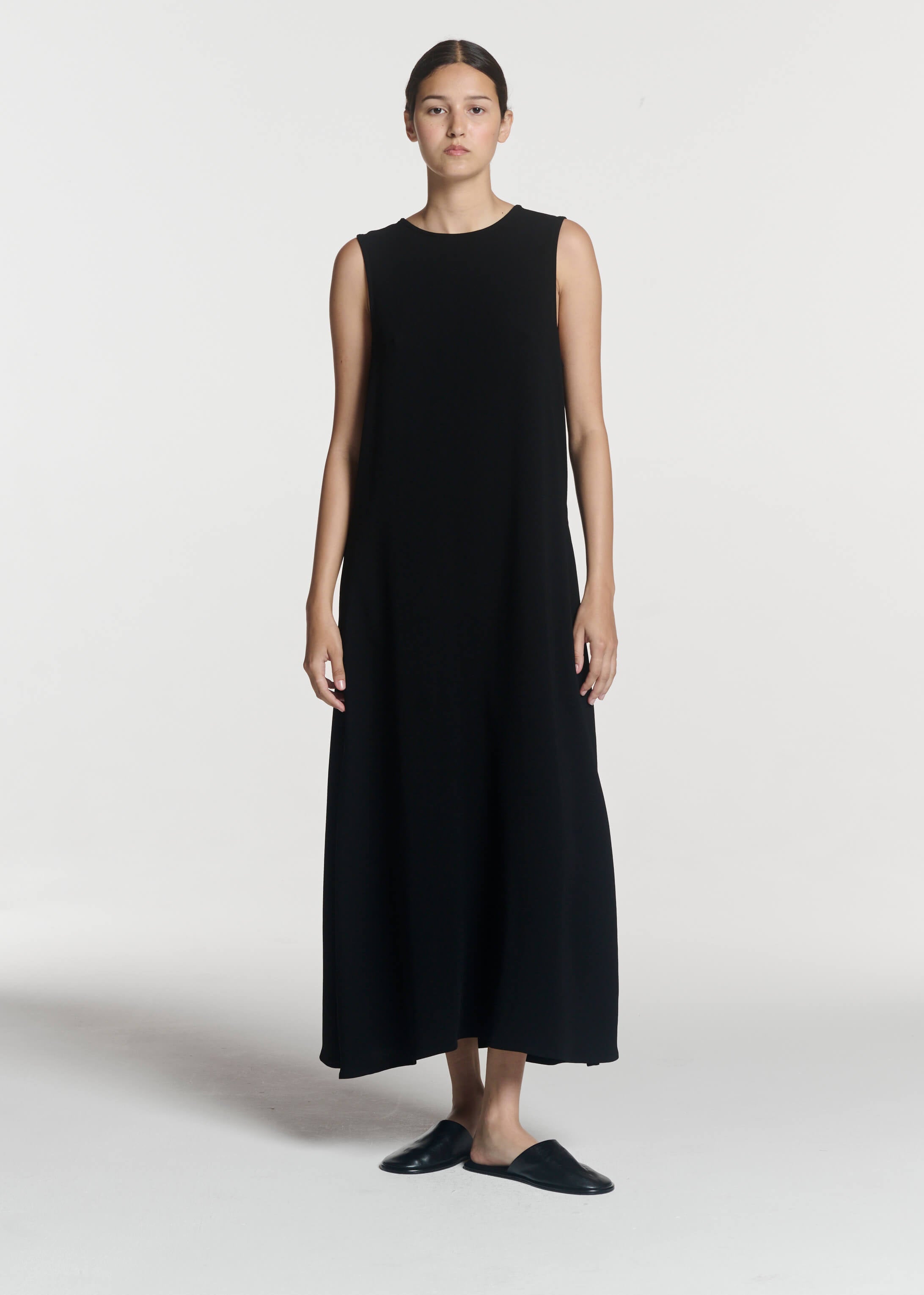 Siena Dress Black Viscose Crepe