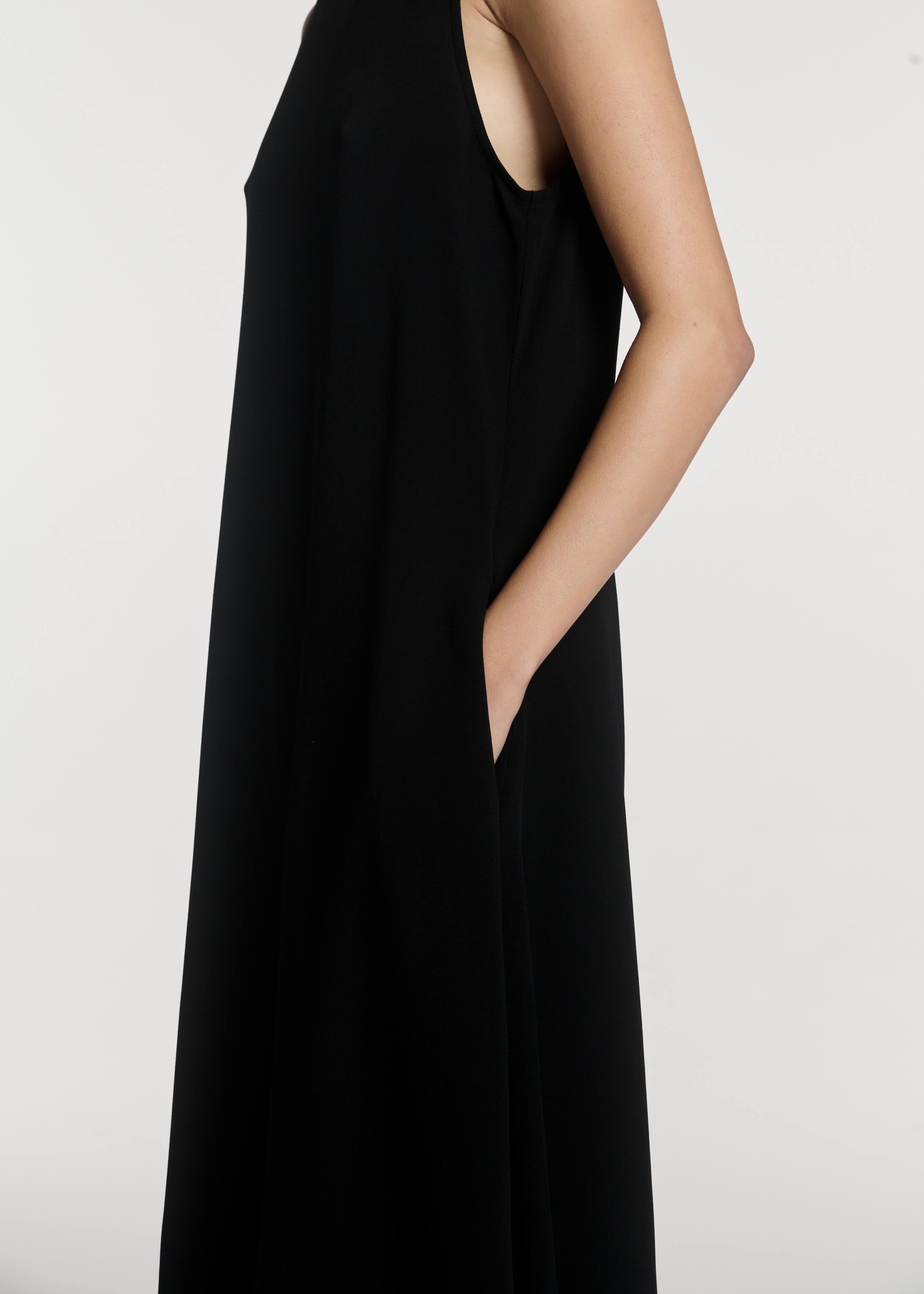 Siena Dress Black Viscose Crepe