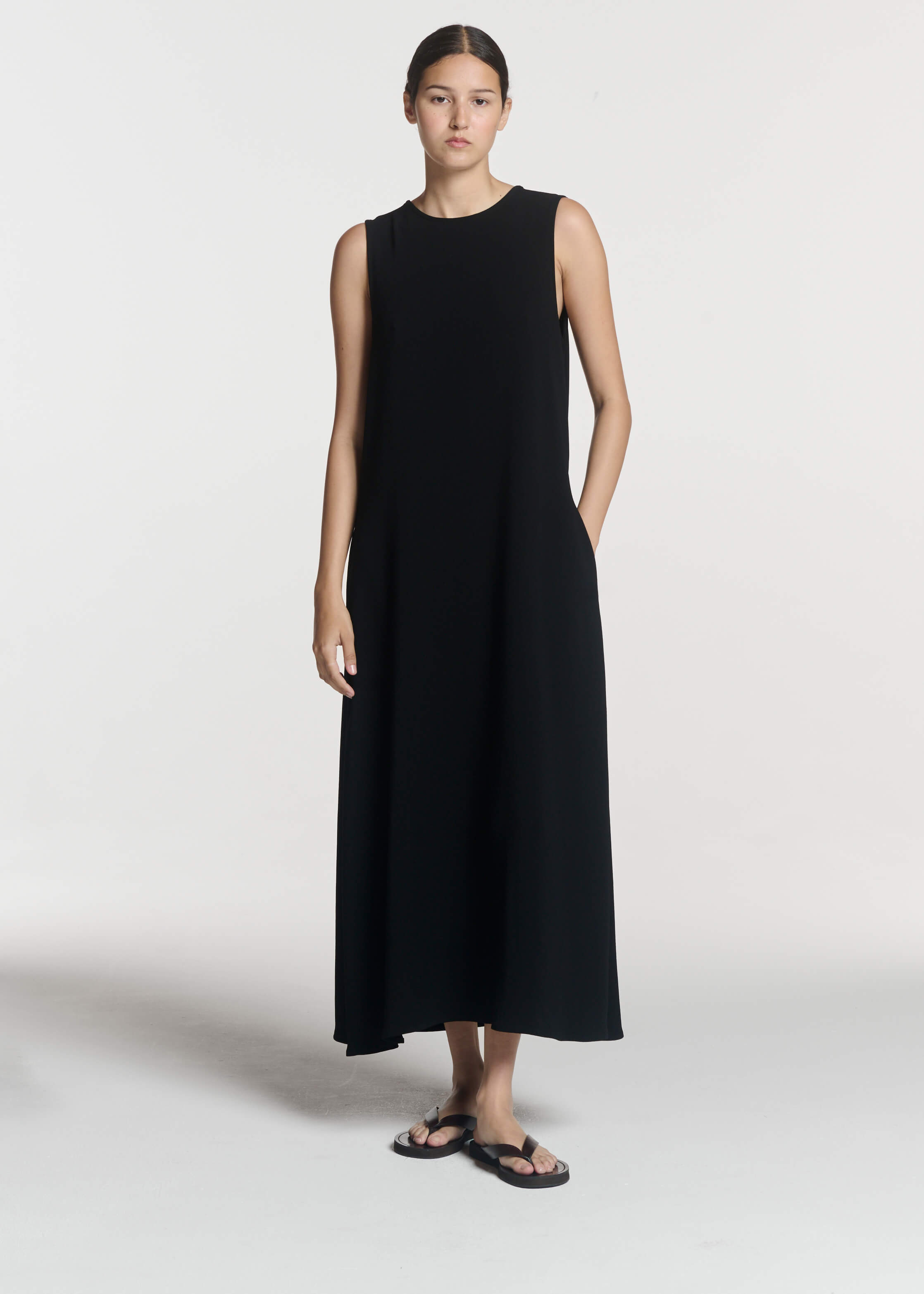 Siena Dress Black Viscose Crepe