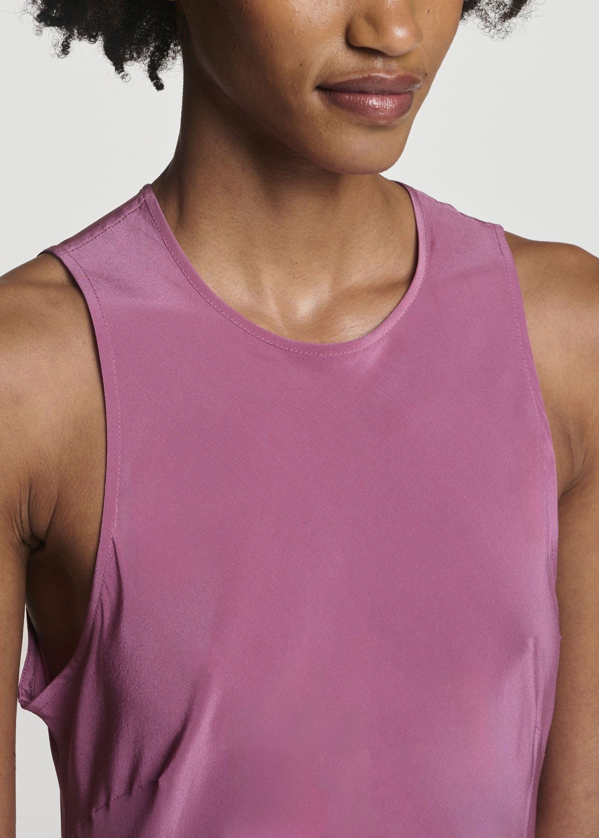 Valencia Dress Rose Pink Silk Crepe