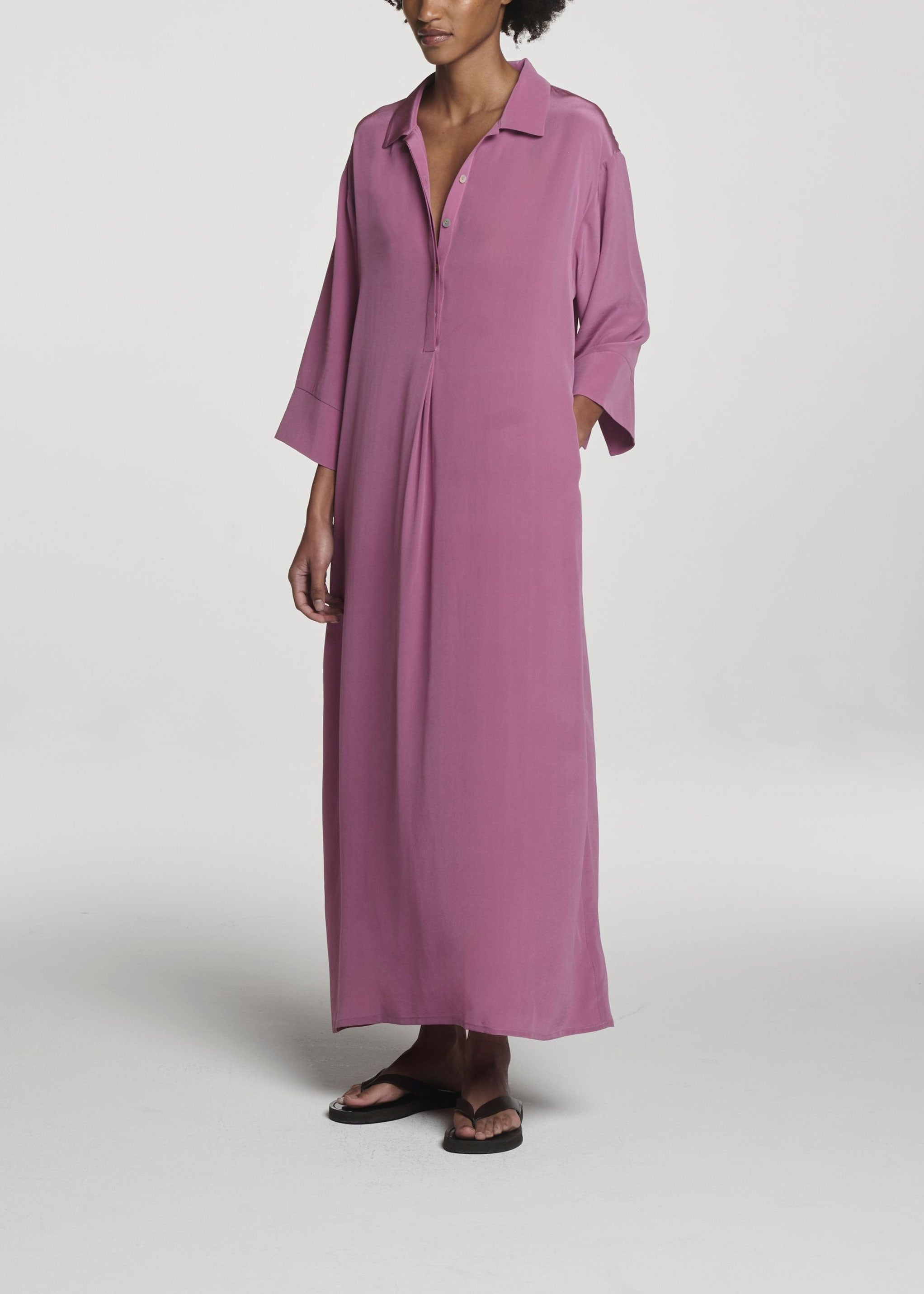 Enna Dress Rose Pink Silk Crepe