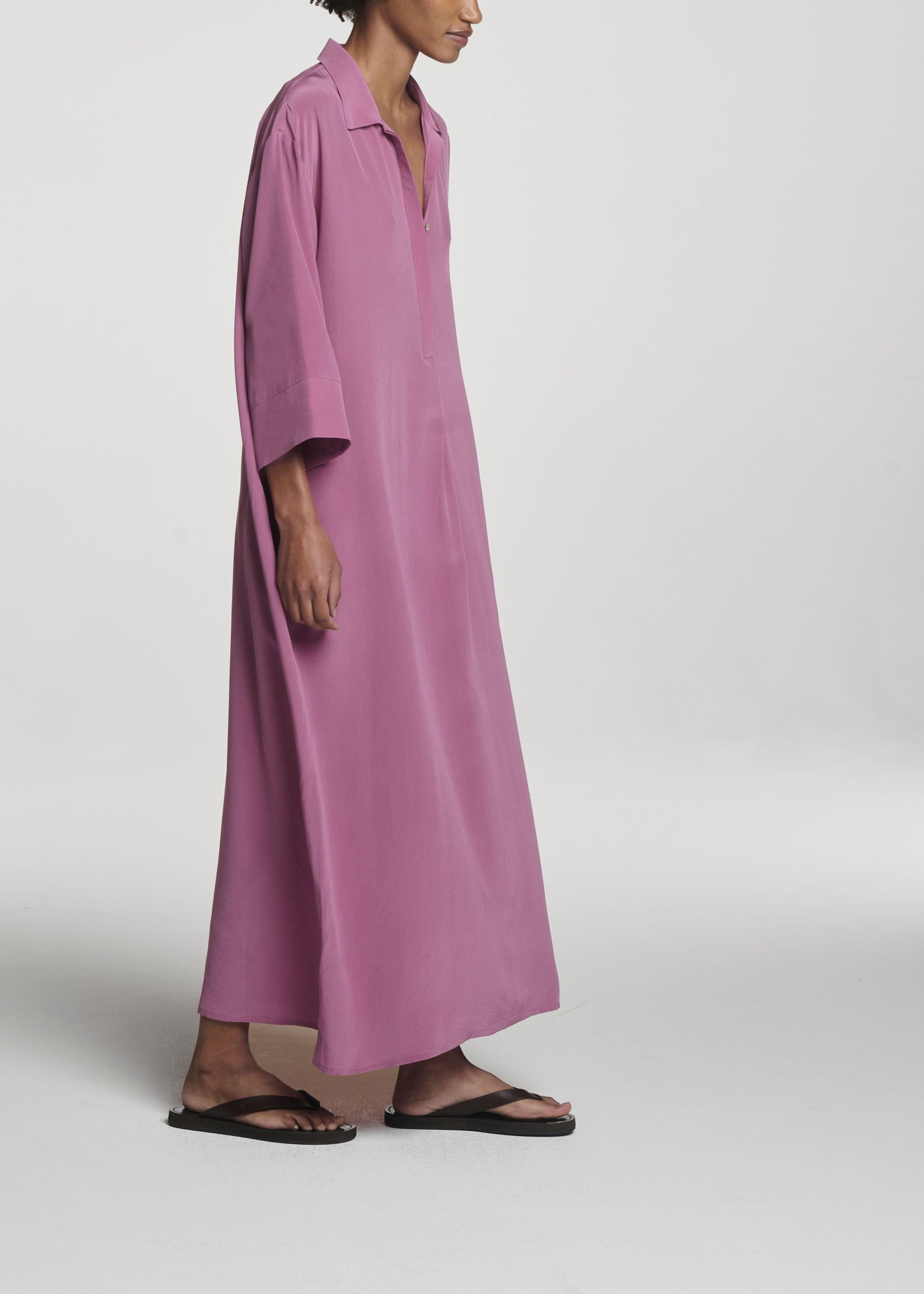 Enna Dress Rose Pink Silk Crepe