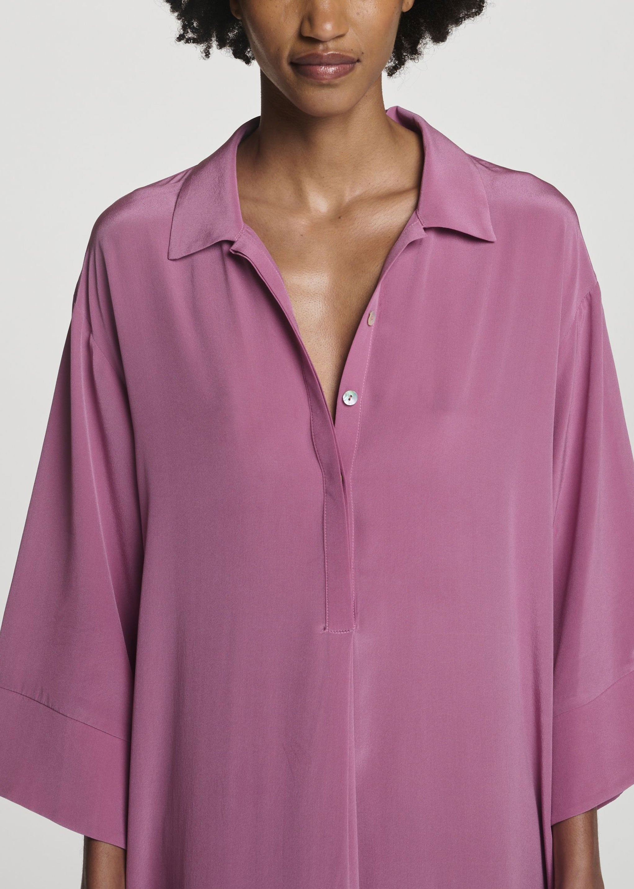 Enna Dress Rose Pink Silk Crepe