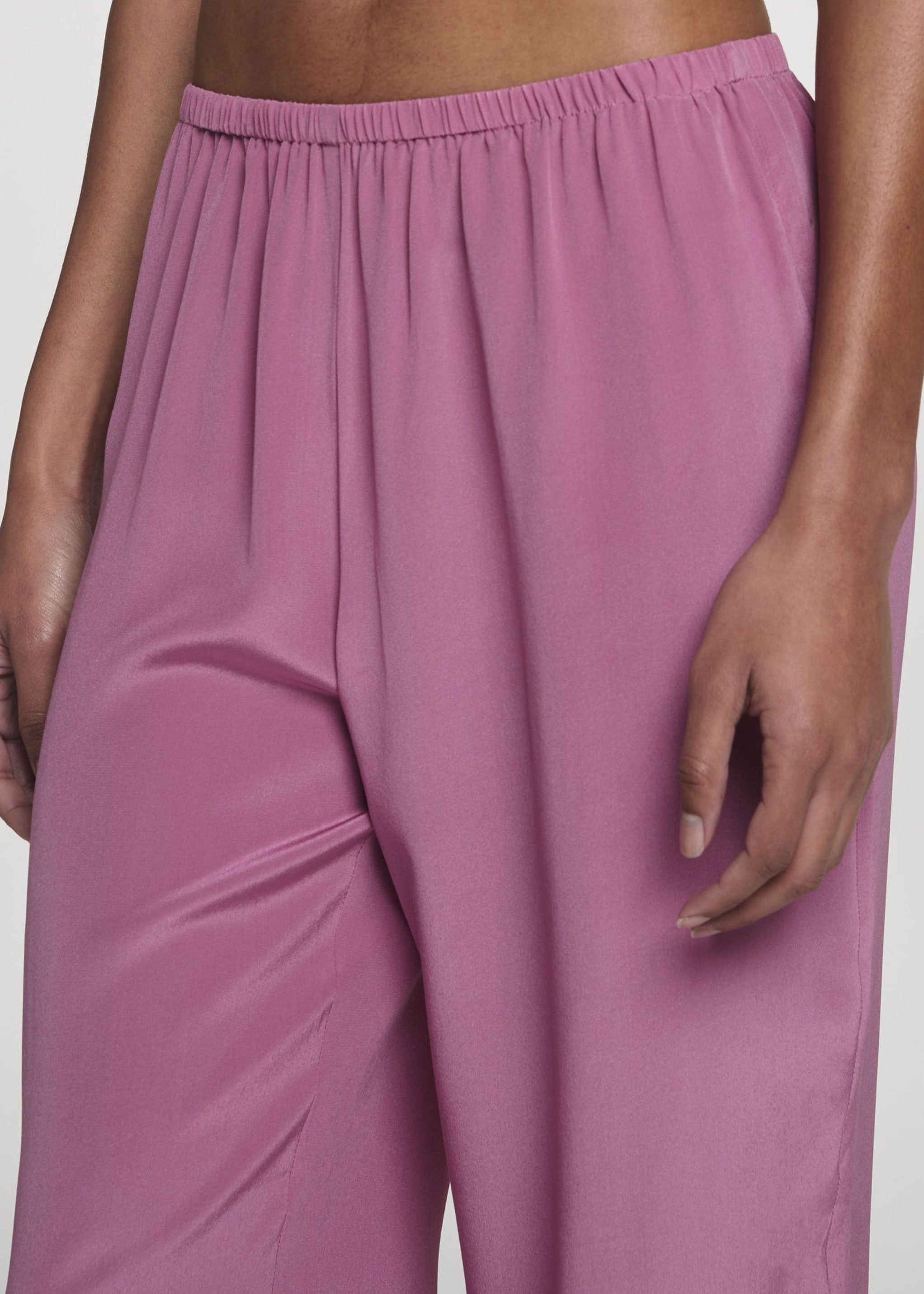 Loreto Trouser Rose Pink Silk Crepe