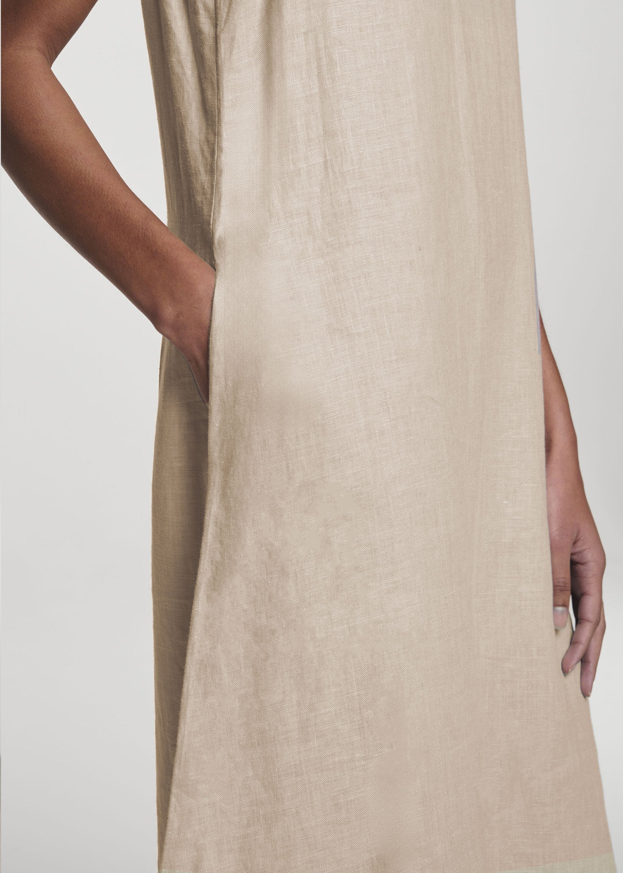 Siena Dress Heathered Sand Linen