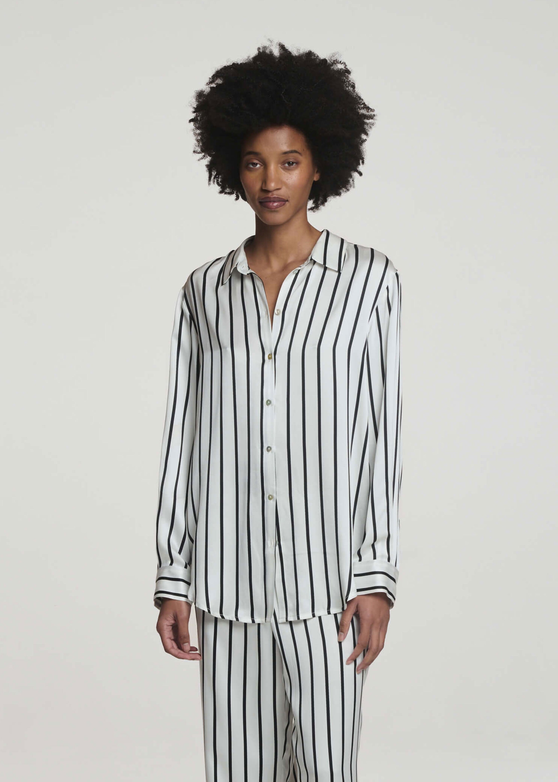 London Shirt Jet Black Silk
