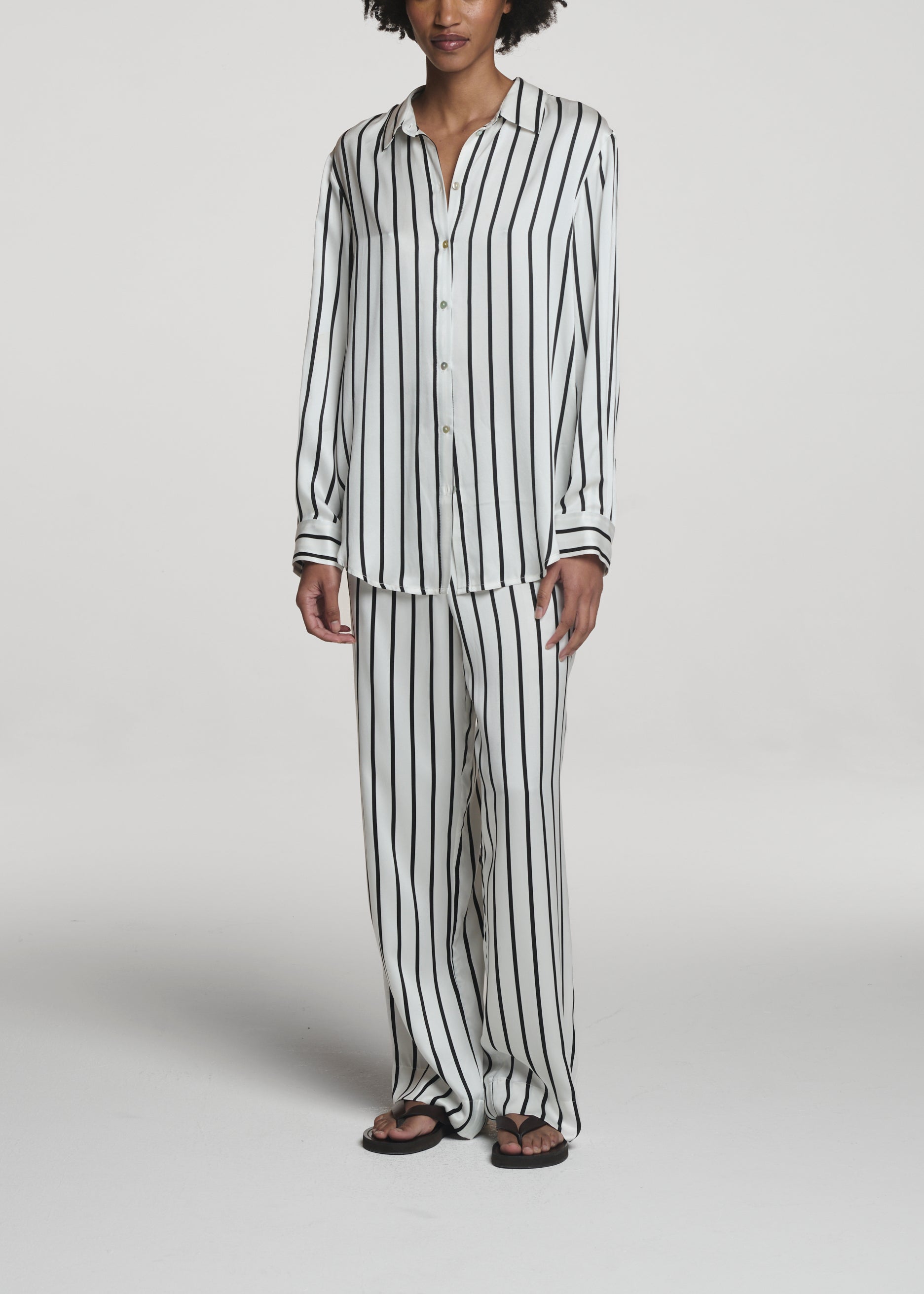 London Shirt Jet Black Silk