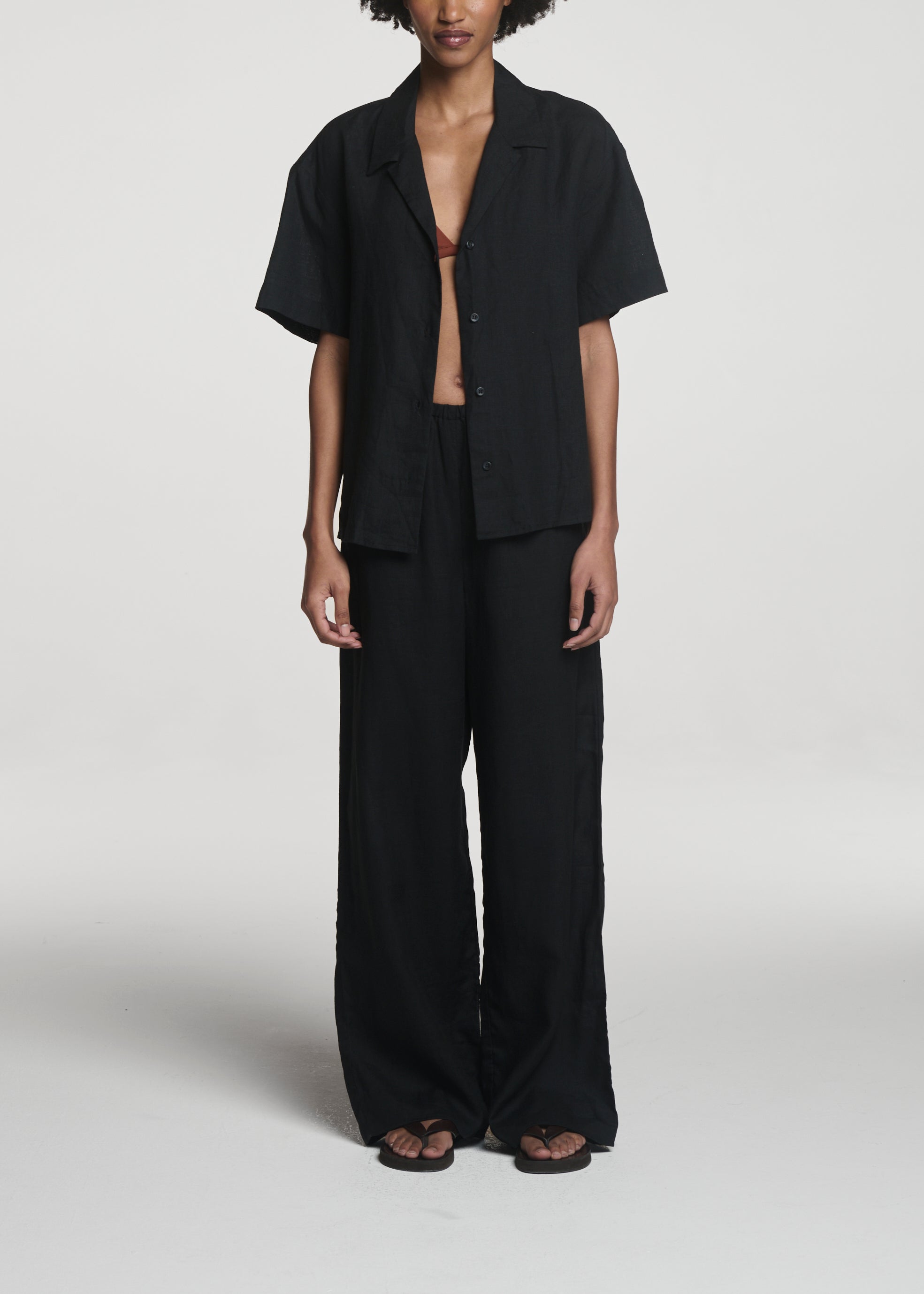 Austin Trouser Black Linen