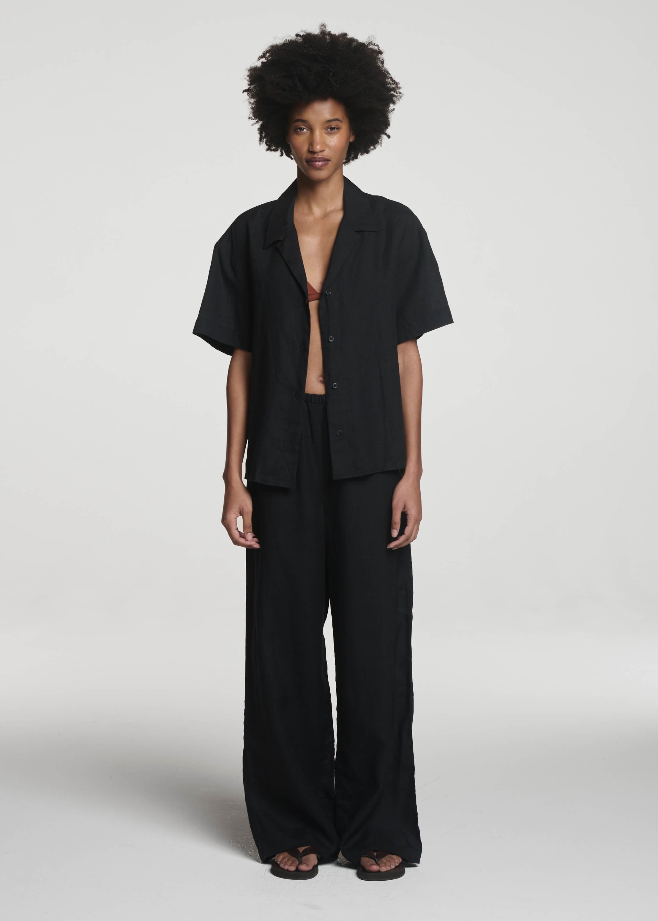 Austin Trouser Black Linen