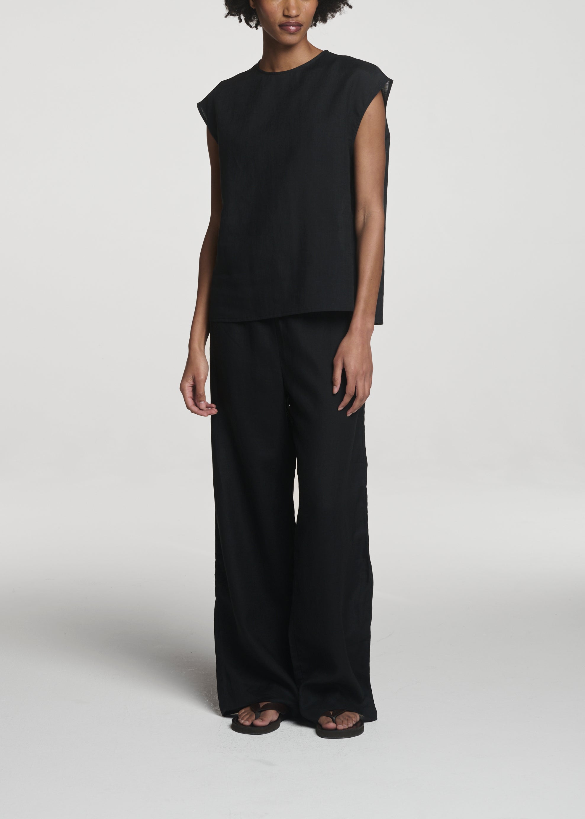 Austin Trouser Black Linen