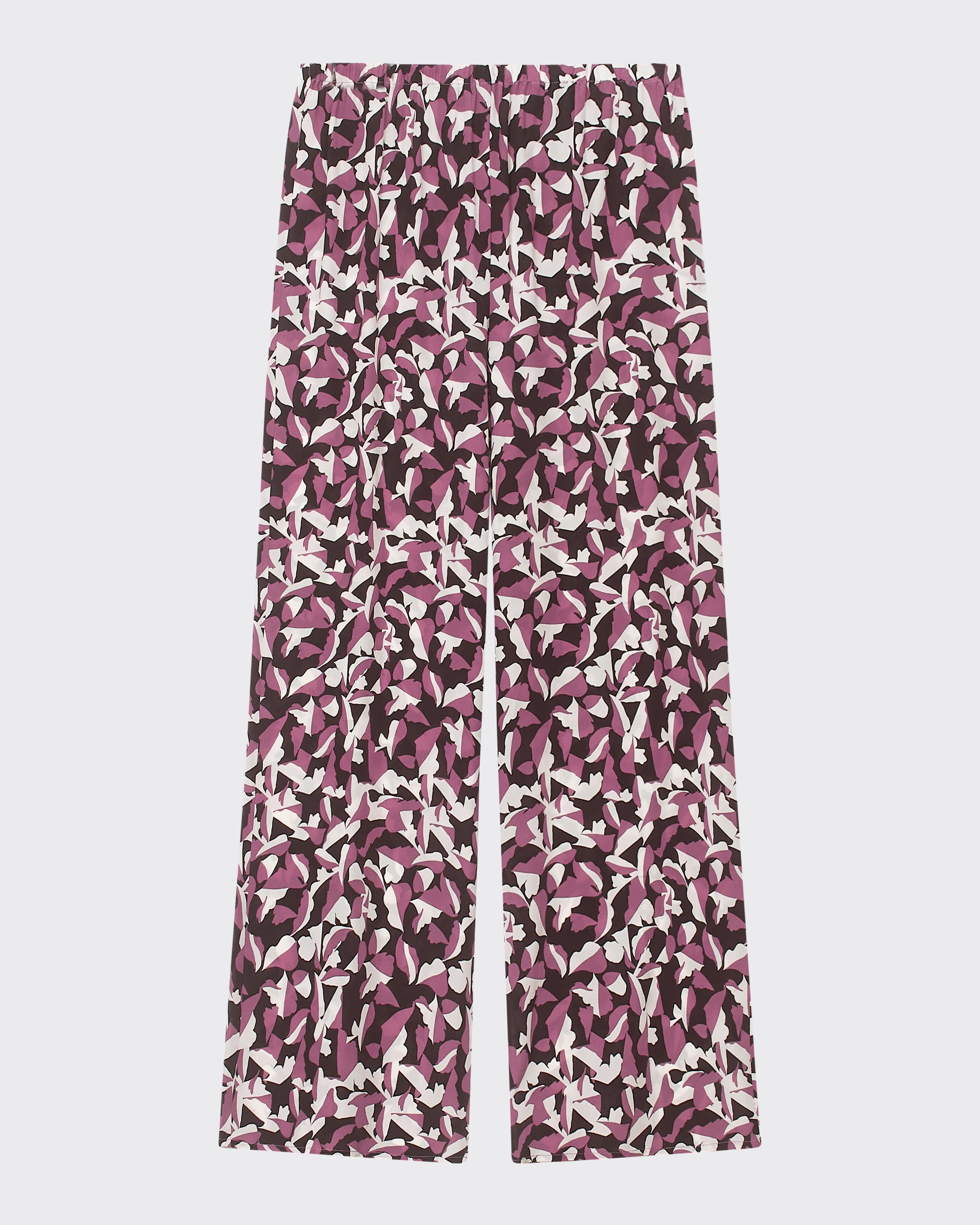 Austin Trouser Botanical Rose Pink Silk Crepe