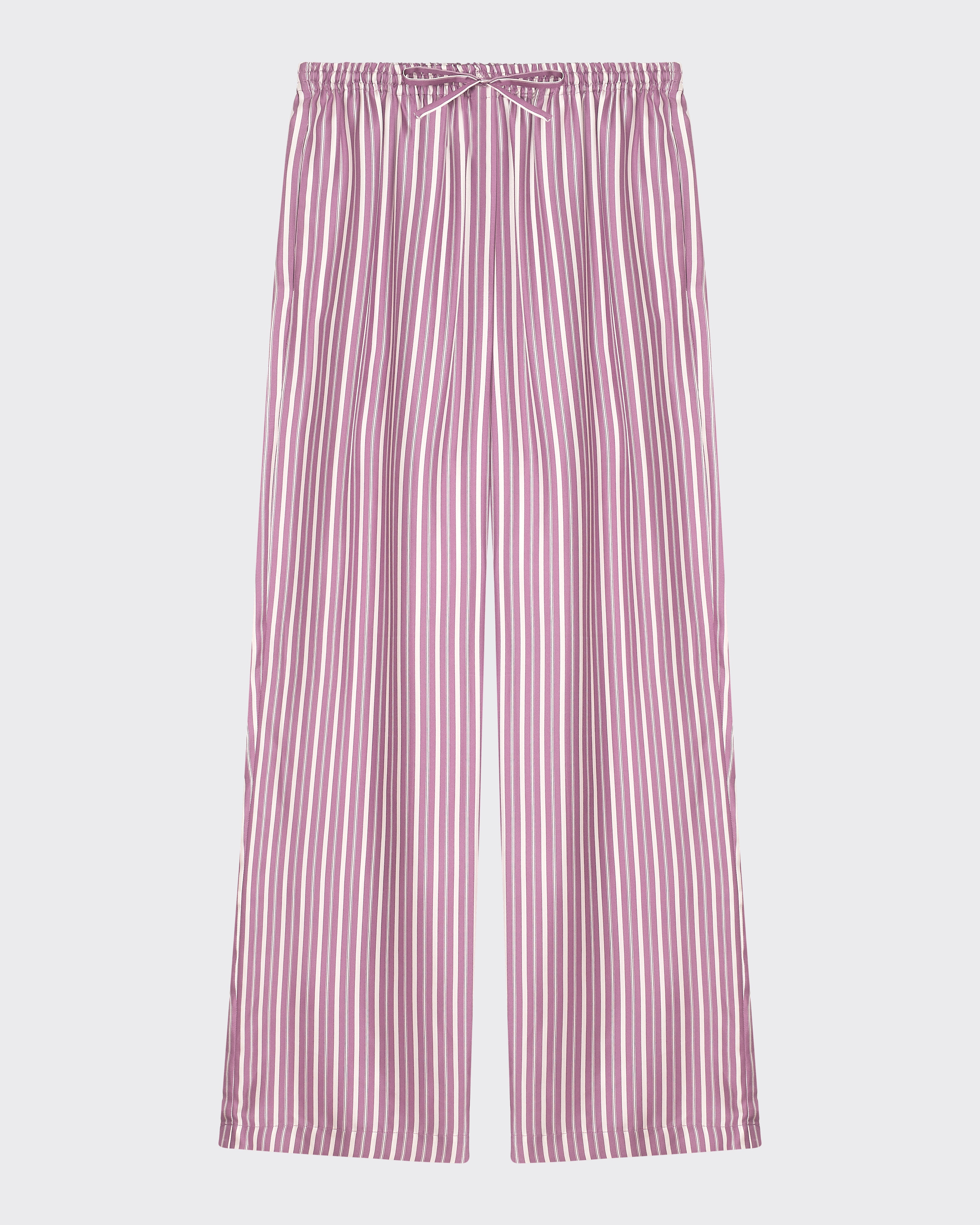 Aurelia Trouser Rose Pink Stripe Silk Twill