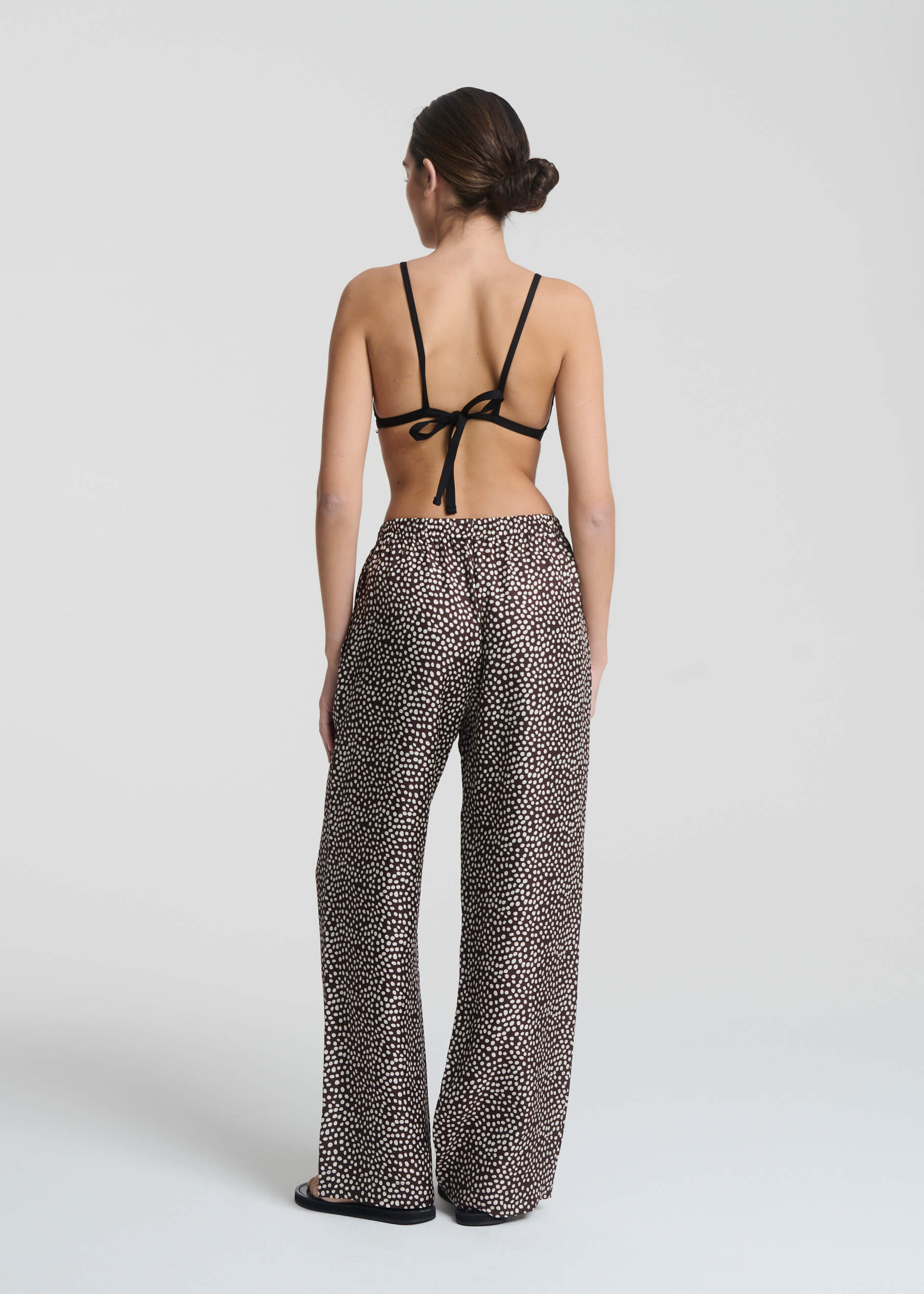 Aurelia Trouser Pebble Brown Silk Twill