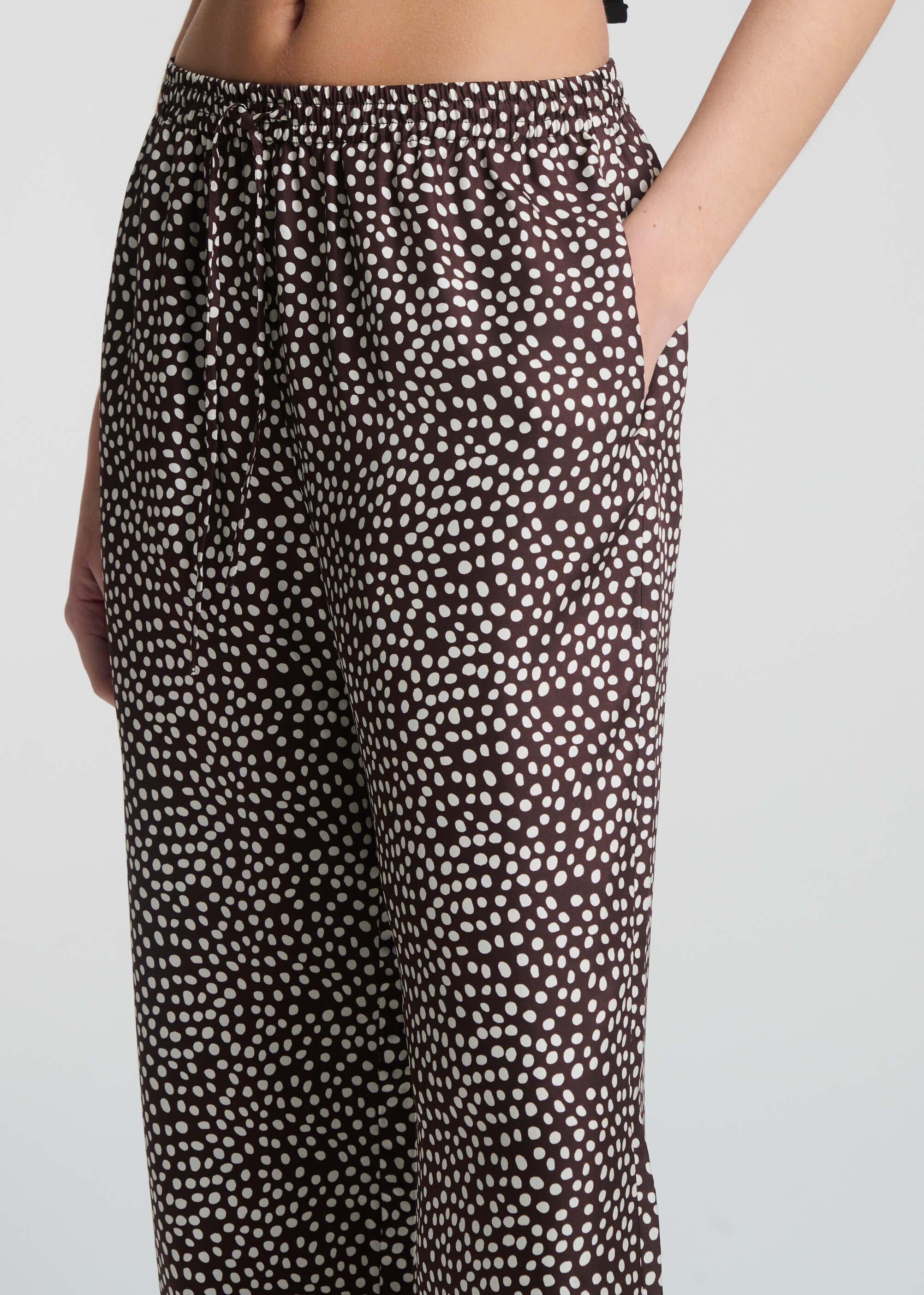 Aurelia Trouser Pebble Brown Silk Twill