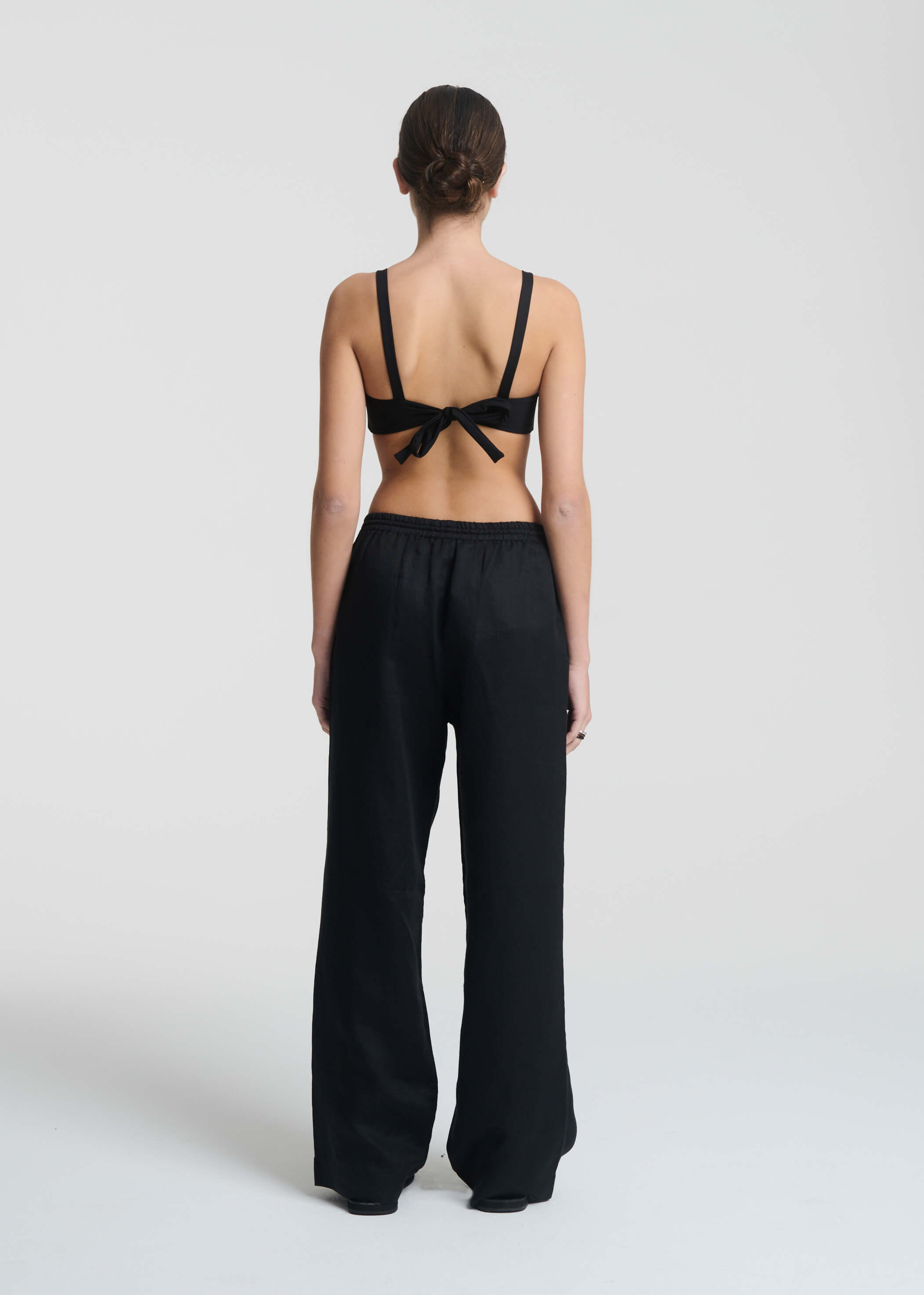 Aurelia Trouser Black Organic Heavy Linen