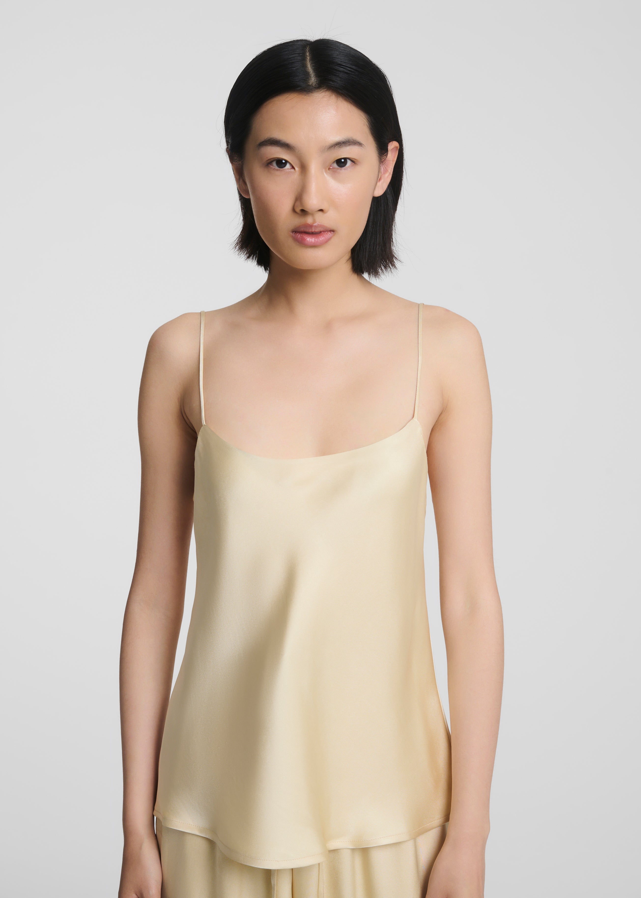 Matera Top Champagne Silk Satin