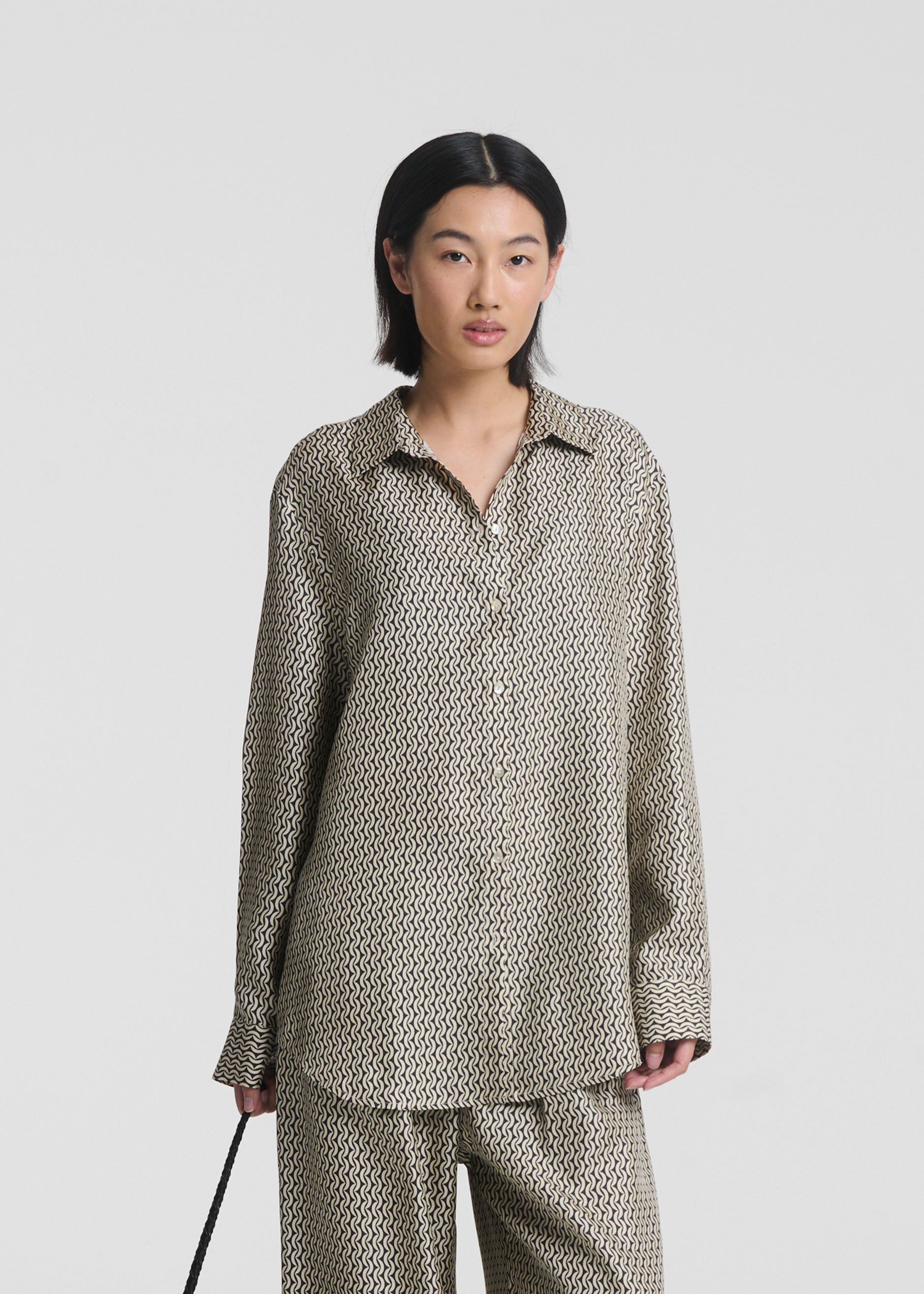 London Shirt Crescent Silk Twill
