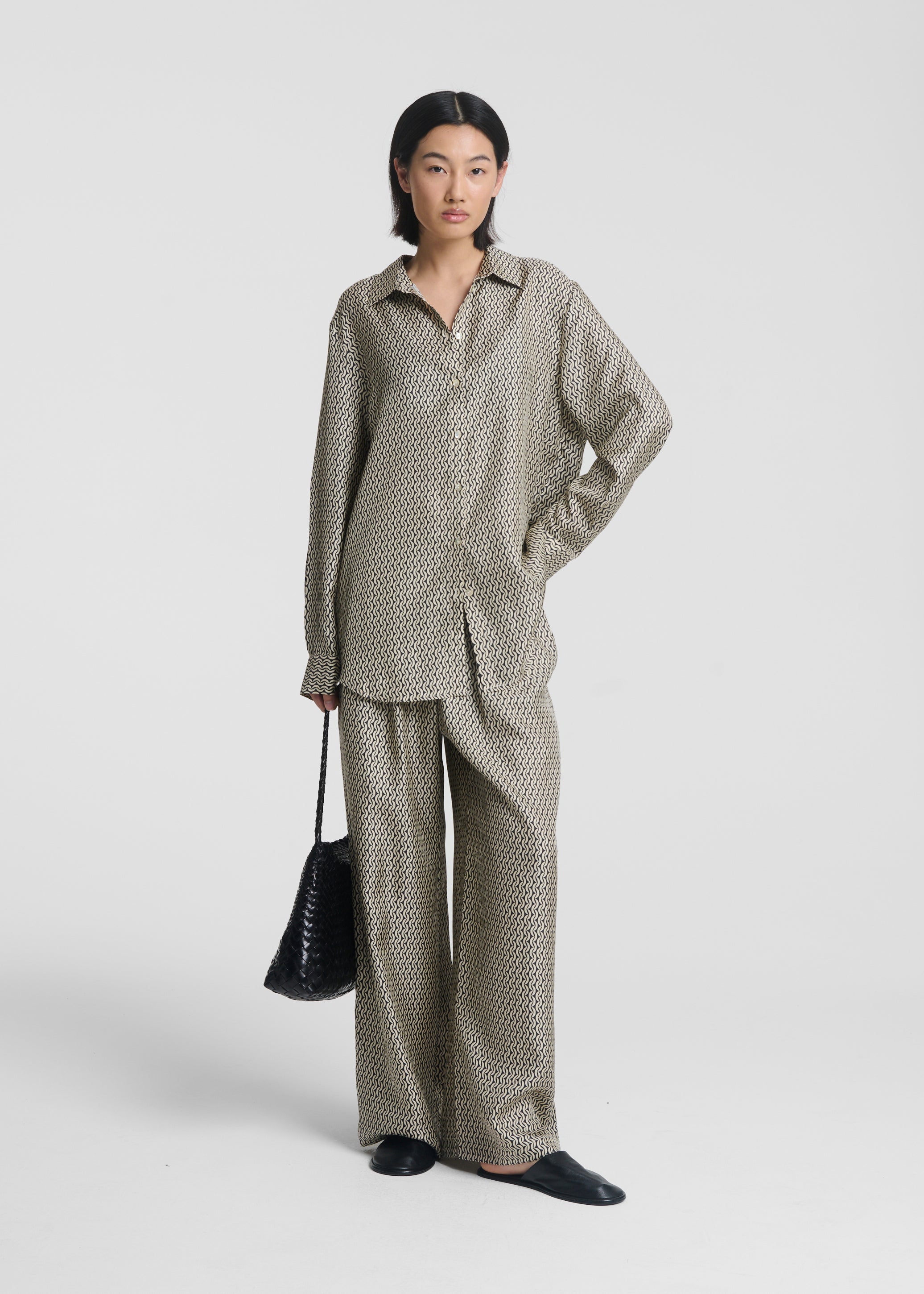 London Shirt Crescent Silk Twill