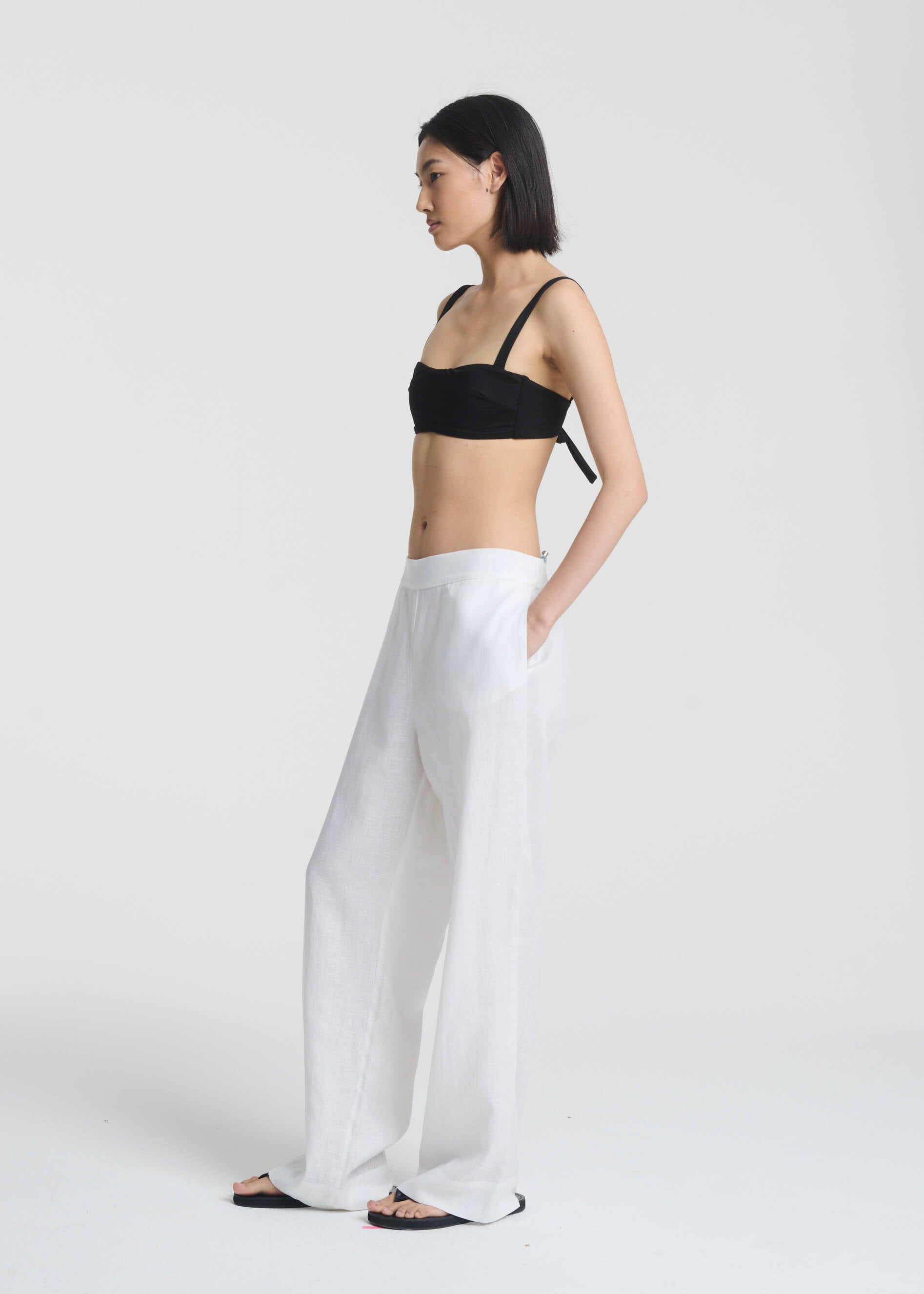 London Trouser White Organic Linen