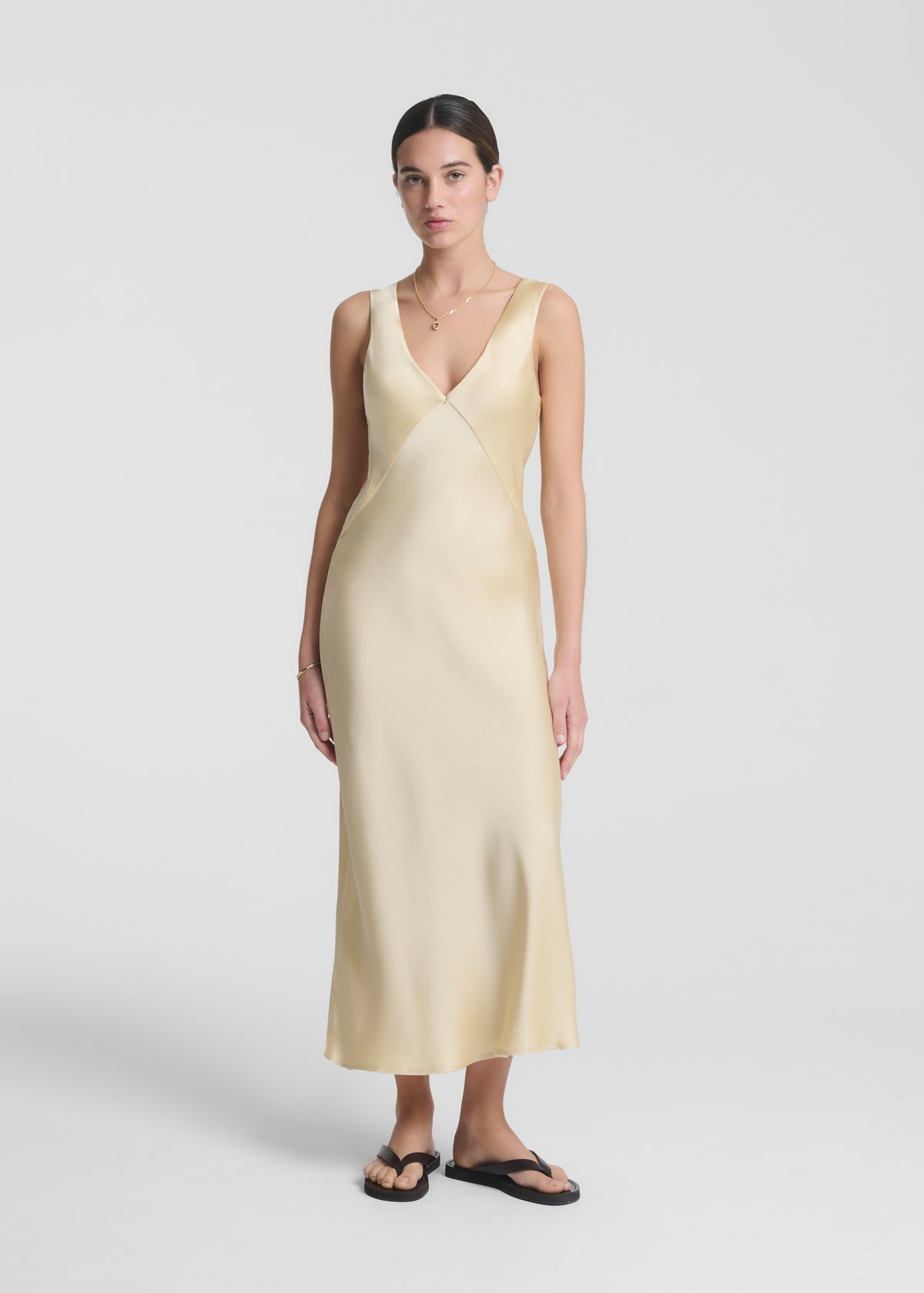 champagne silk satin dress Provence champagne dress for wedding guest Buy NATKHAT DRESS - Condiments Made of satin silk Size:8 years US numeric