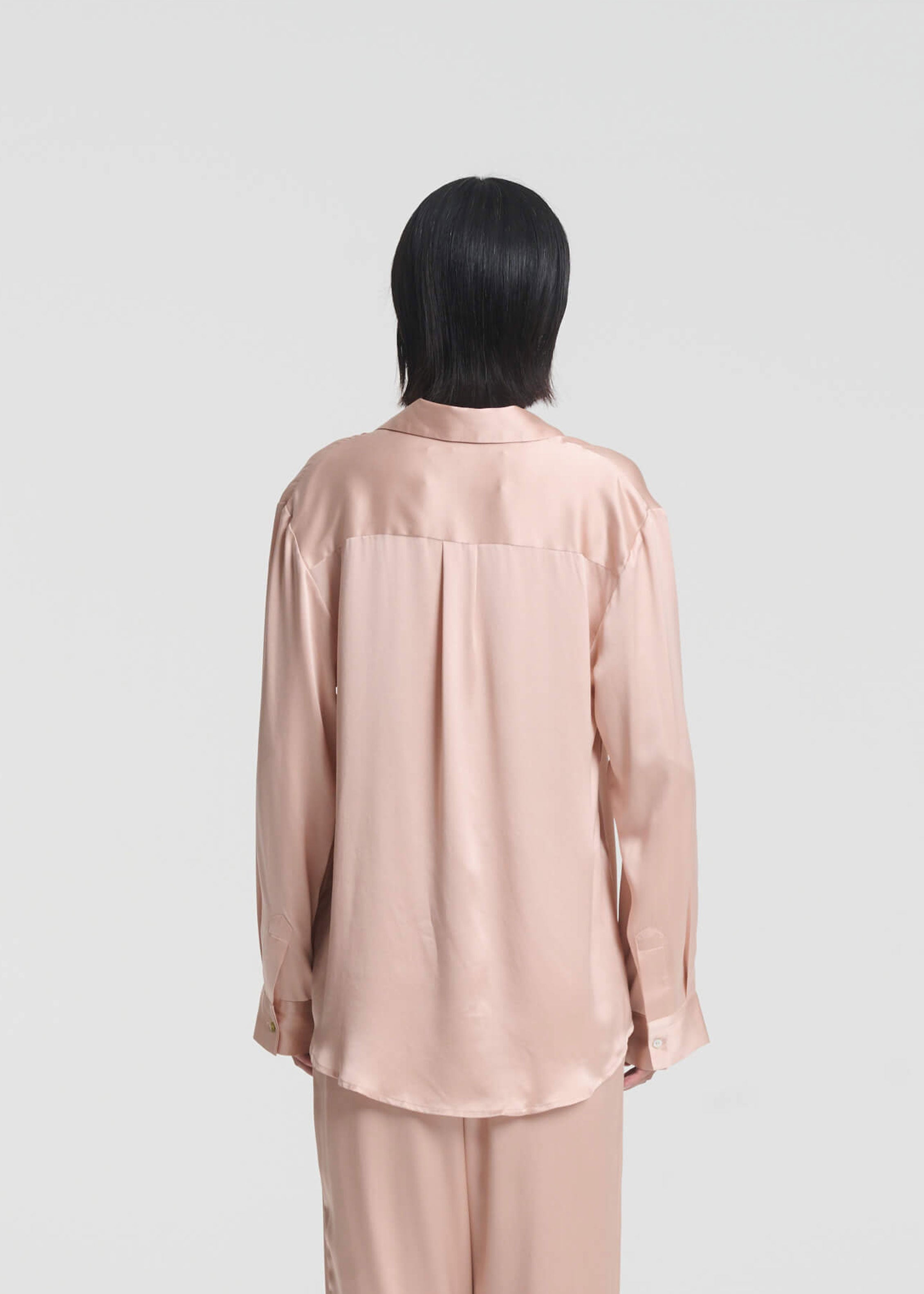 London Shirt Pale Blush Silk