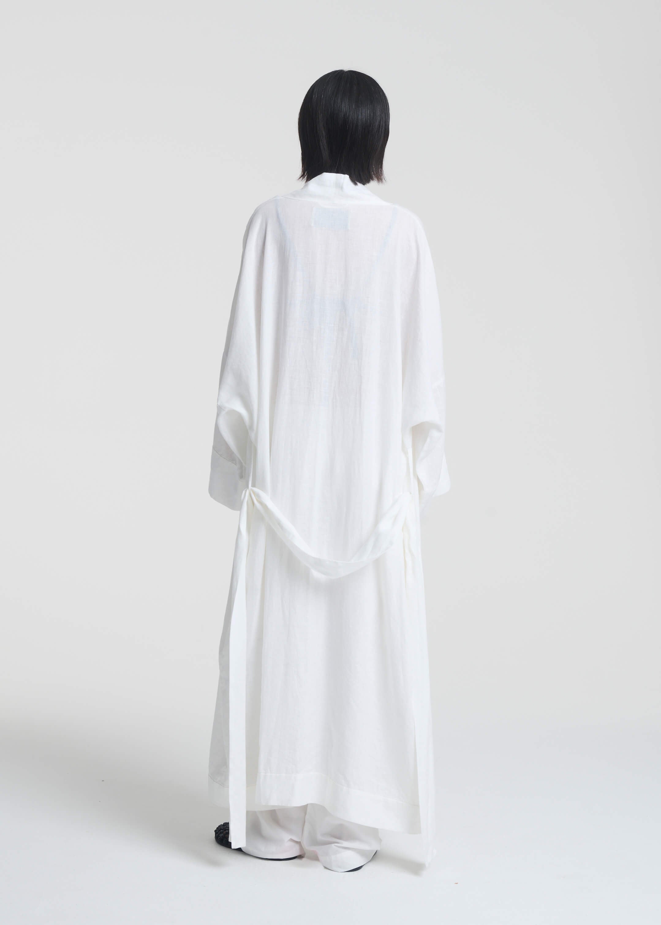 Athens Robe White Organic Linen