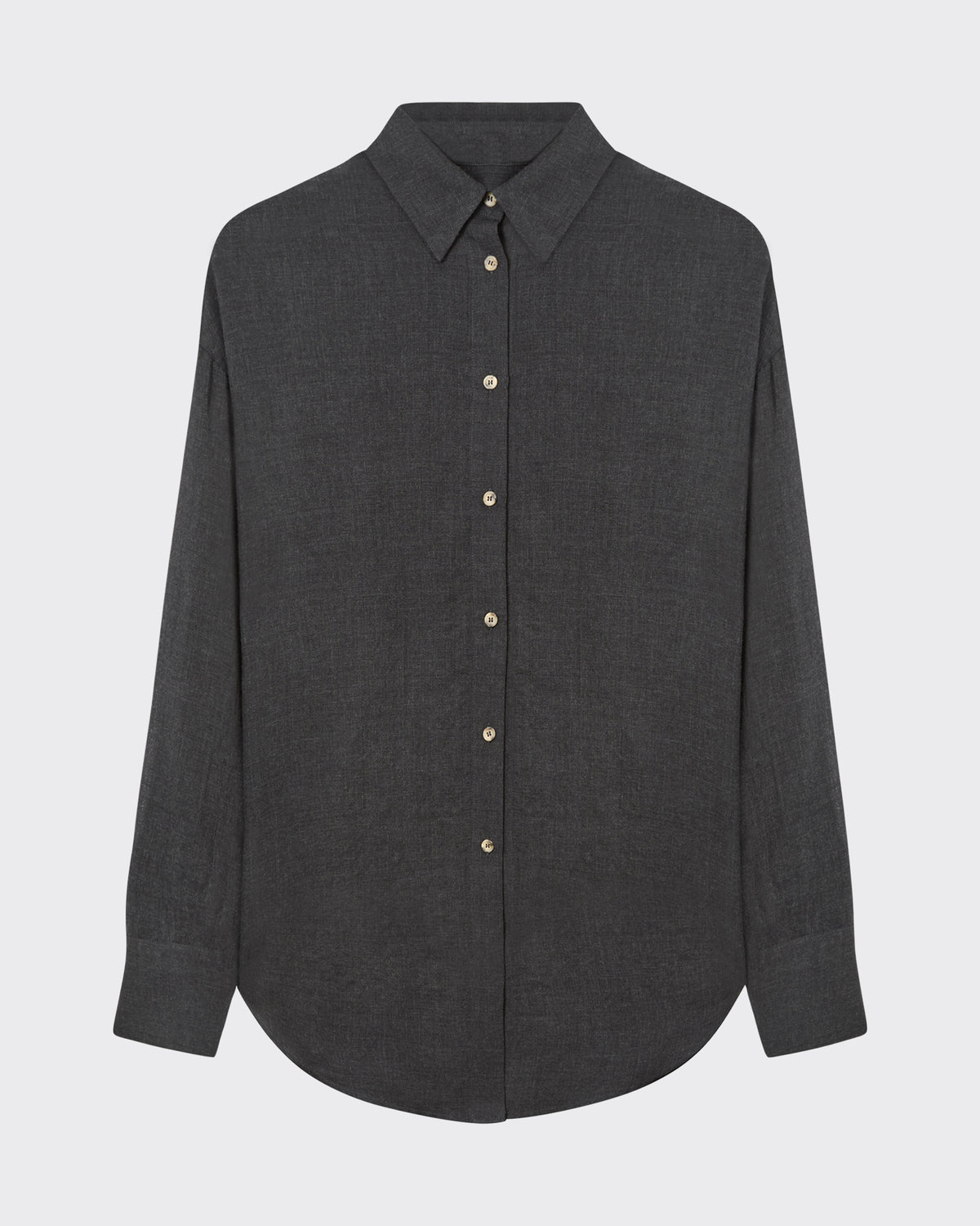 Georgia Shirt Charcoal 100% Virgin Wool