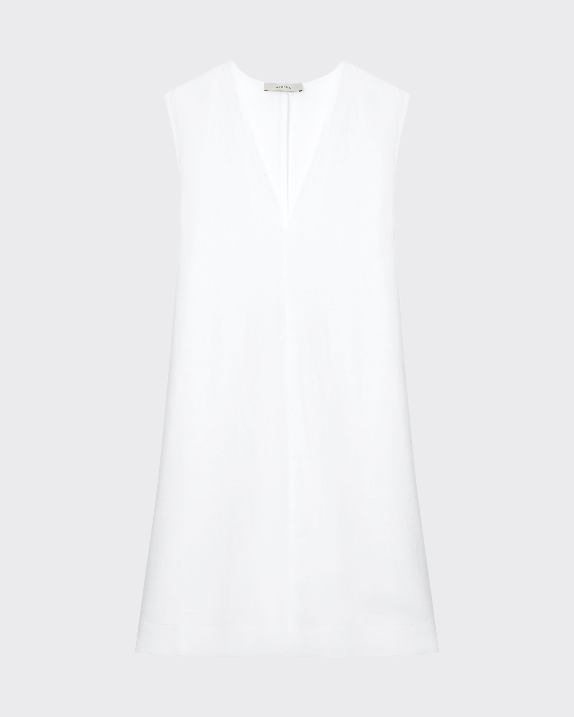 Nisha Dress White Organic Linen
