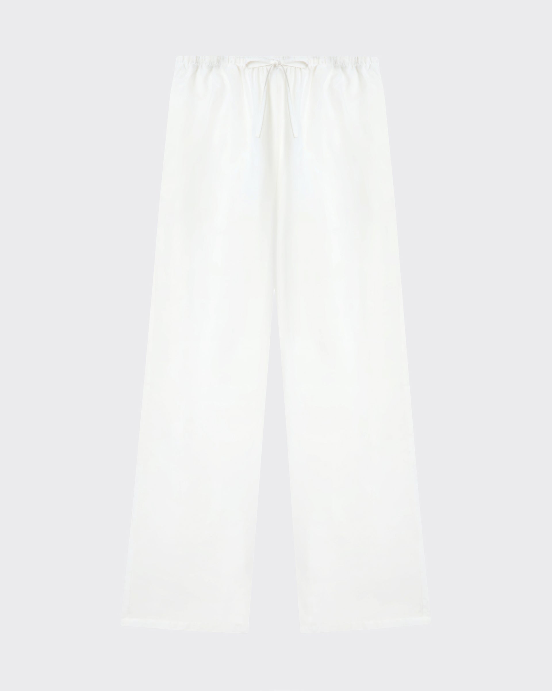 Trouser White Silk Cotton