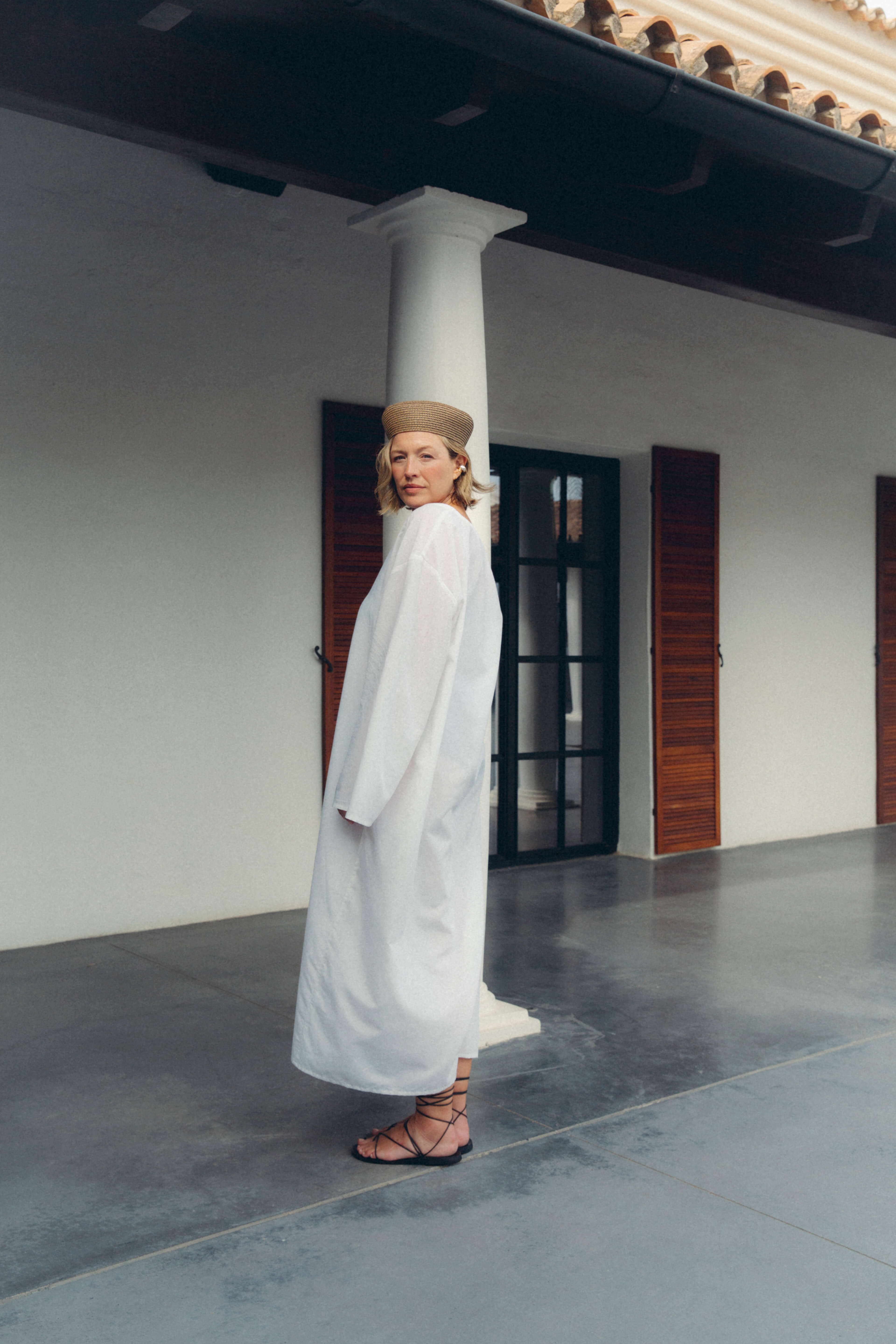 Kaftan White Silk Cotton