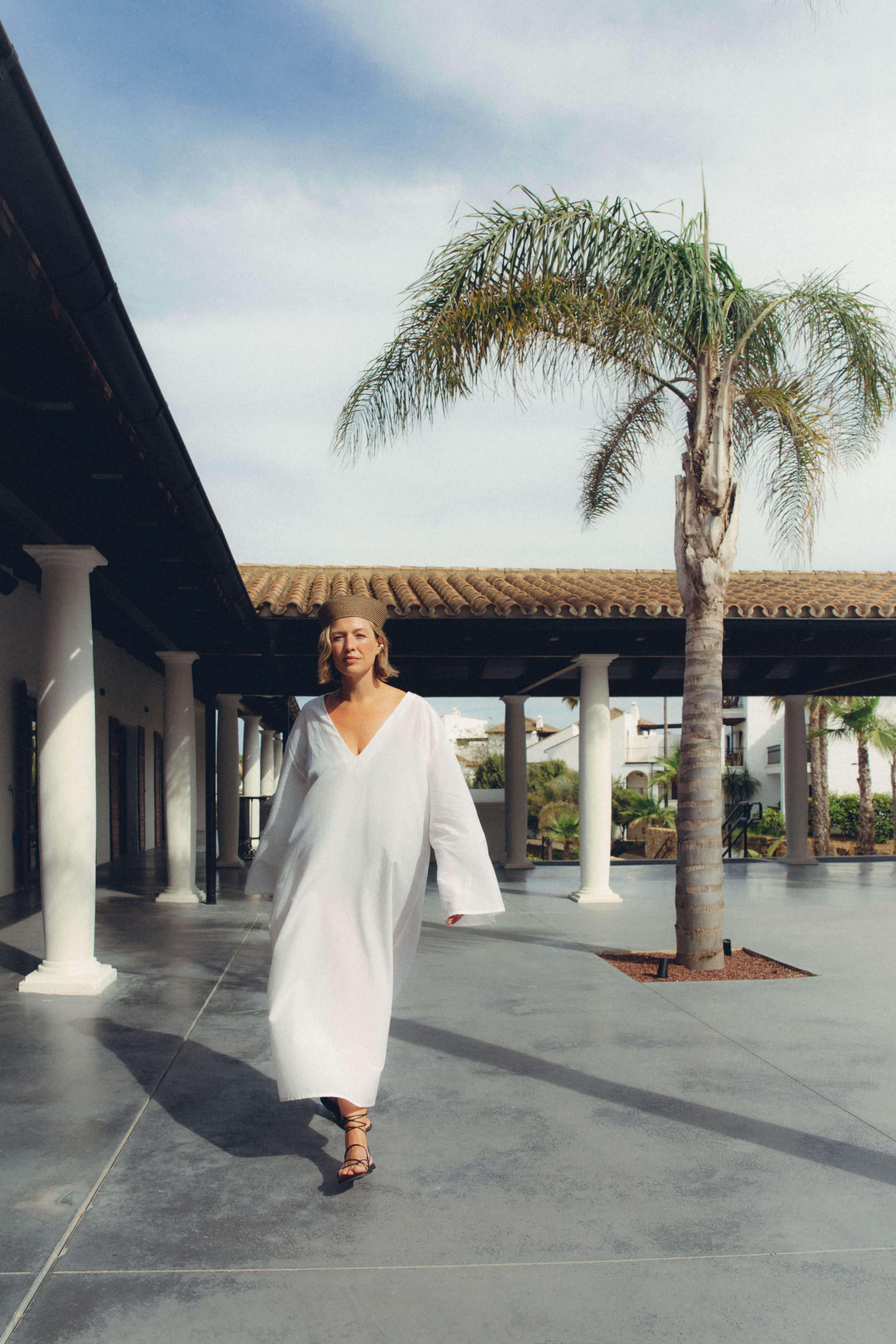 Kaftan White Silk Cotton