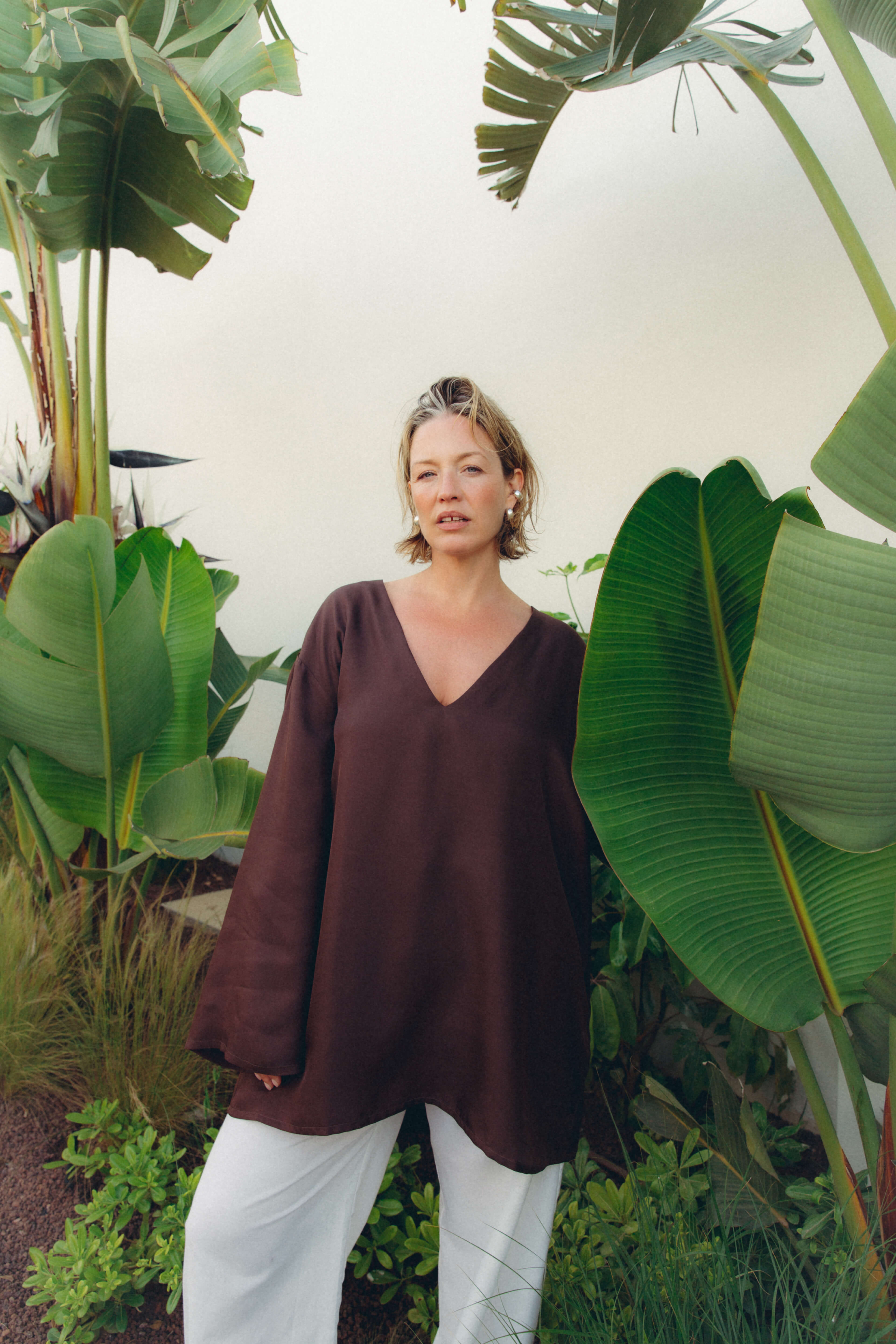 Tunic Espresso Silk Twill