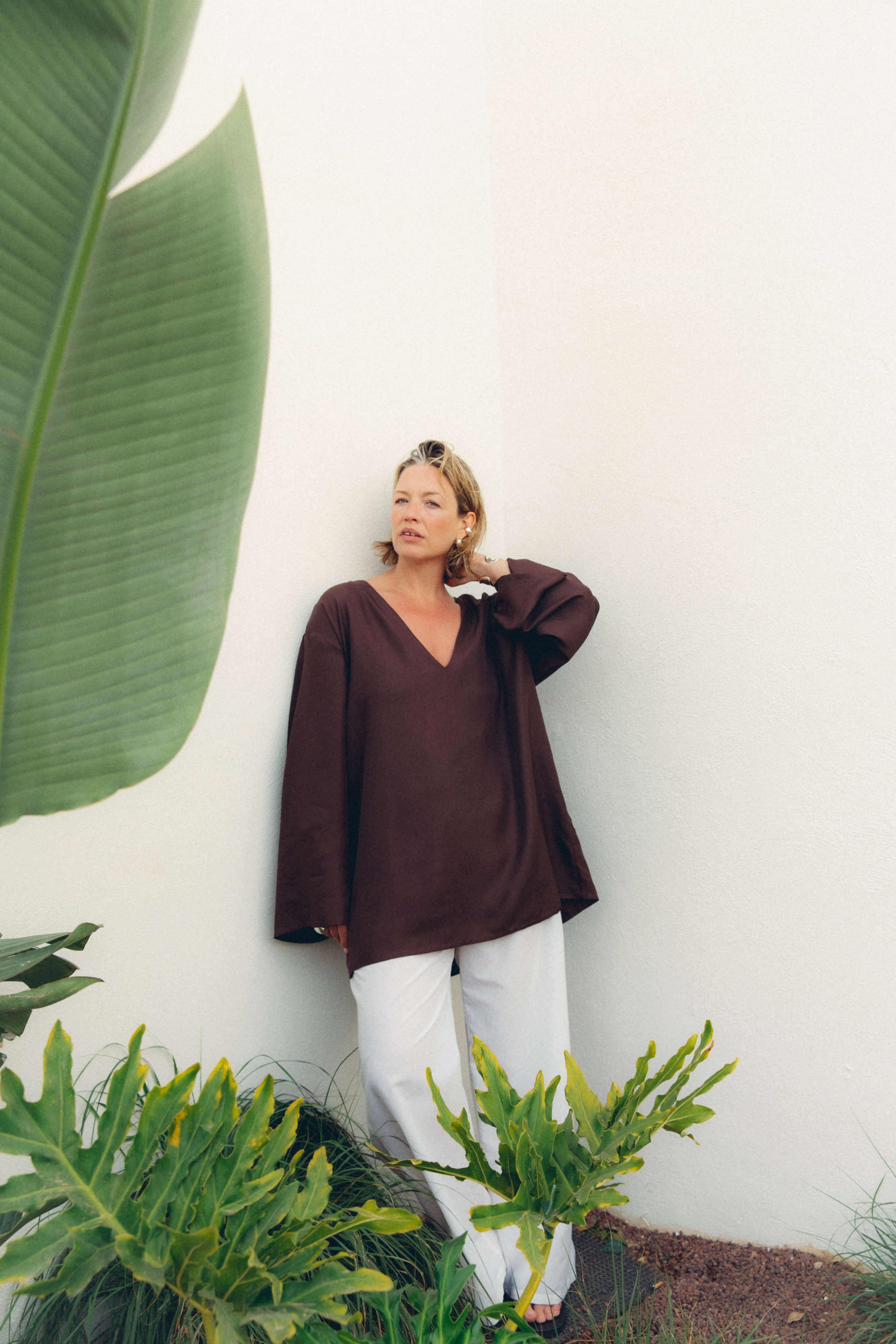 Tunic Espresso Silk Twill