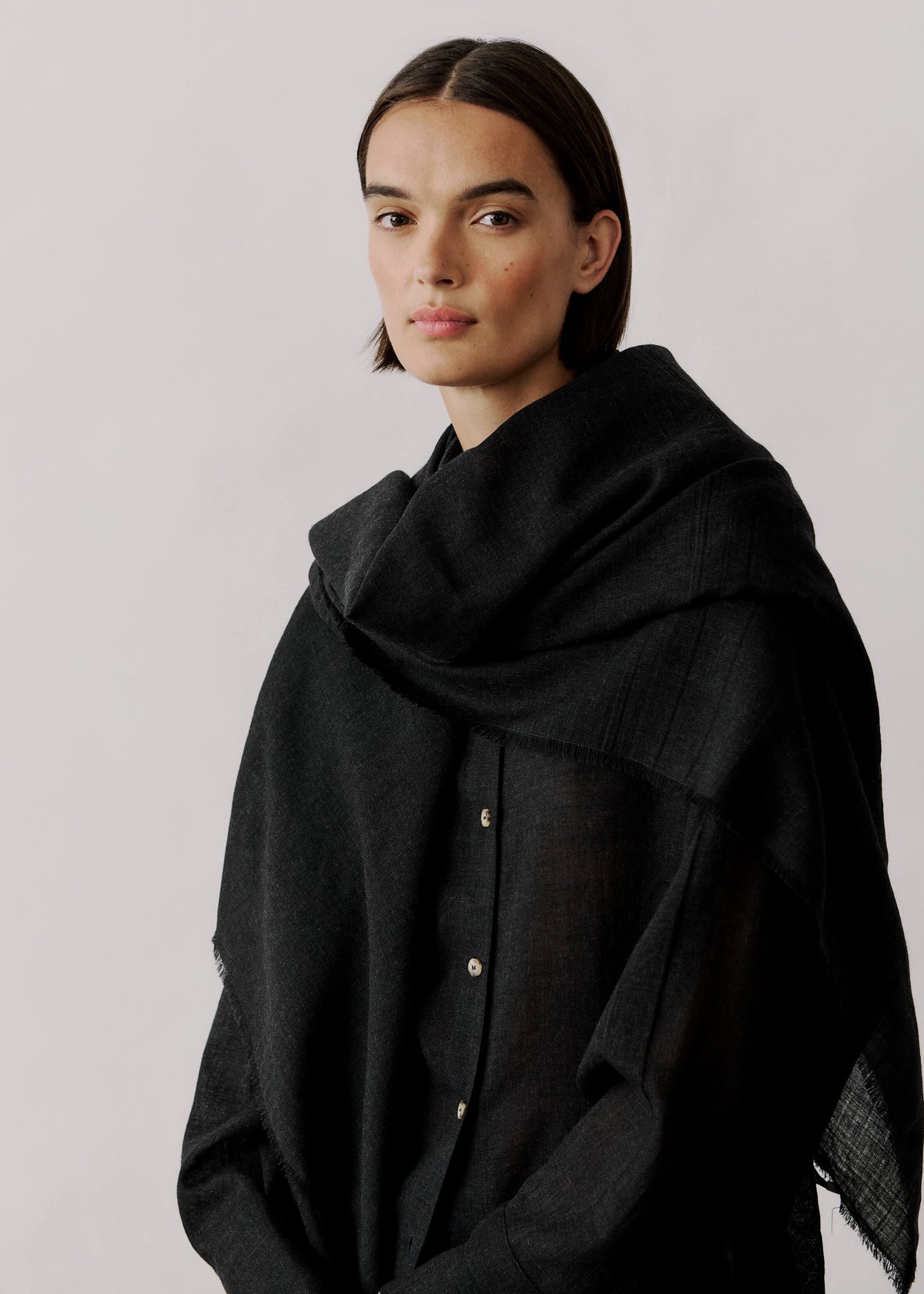 Scarf Charcoal 100% Virgin Wool