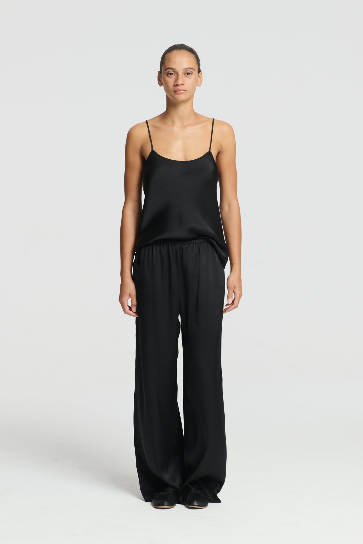 Austin Trouser Black Silk Satin