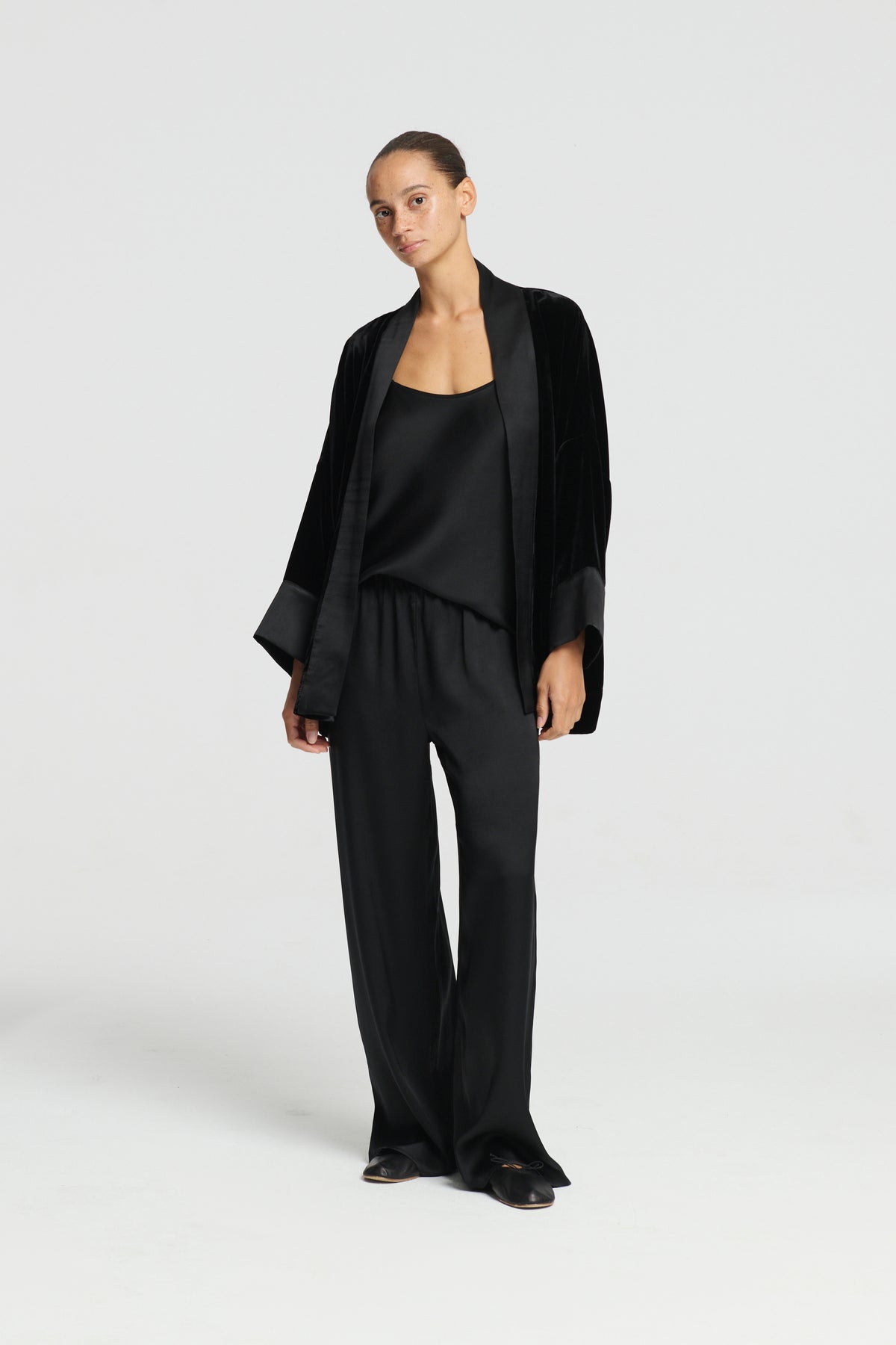 Austin Trouser Black Silk Satin