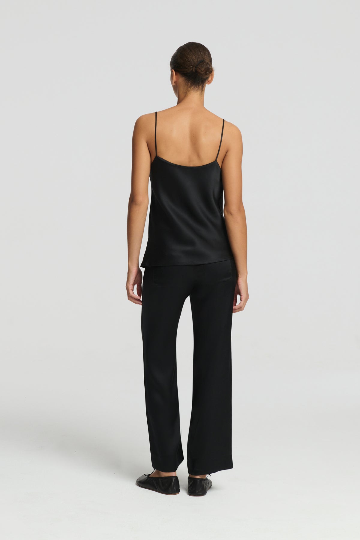 Antibes Trouser Black Silk Satin