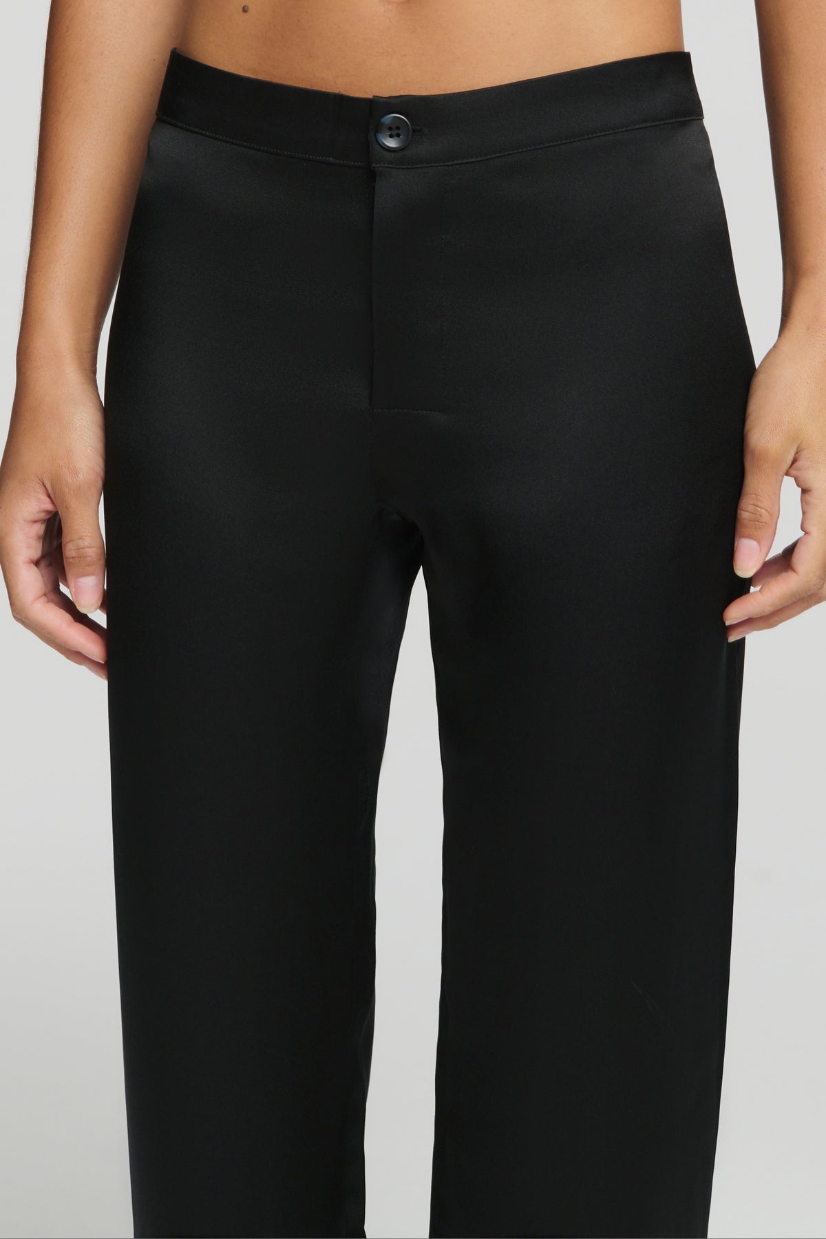 Antibes Trouser Black Silk Satin