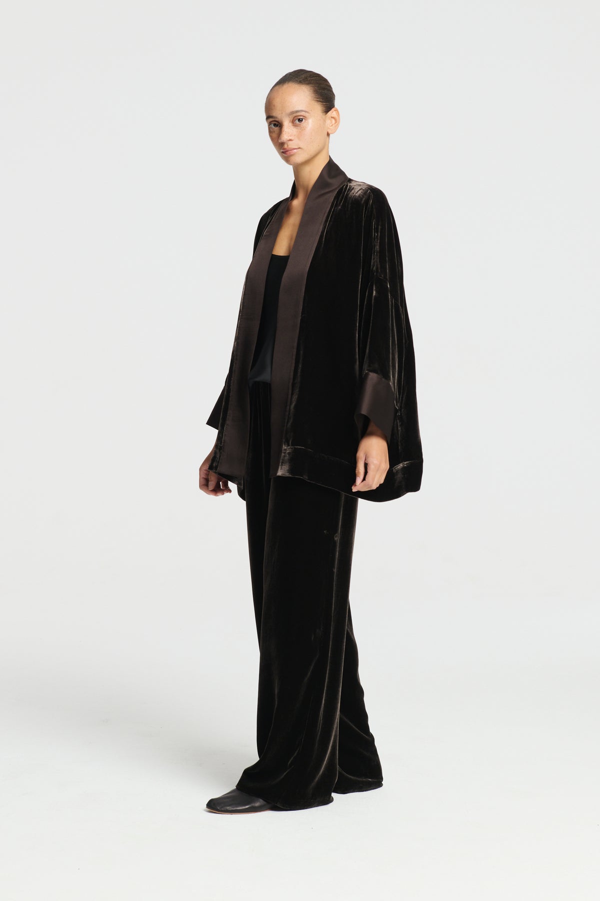Austin Trouser Brown Silk Velvet
