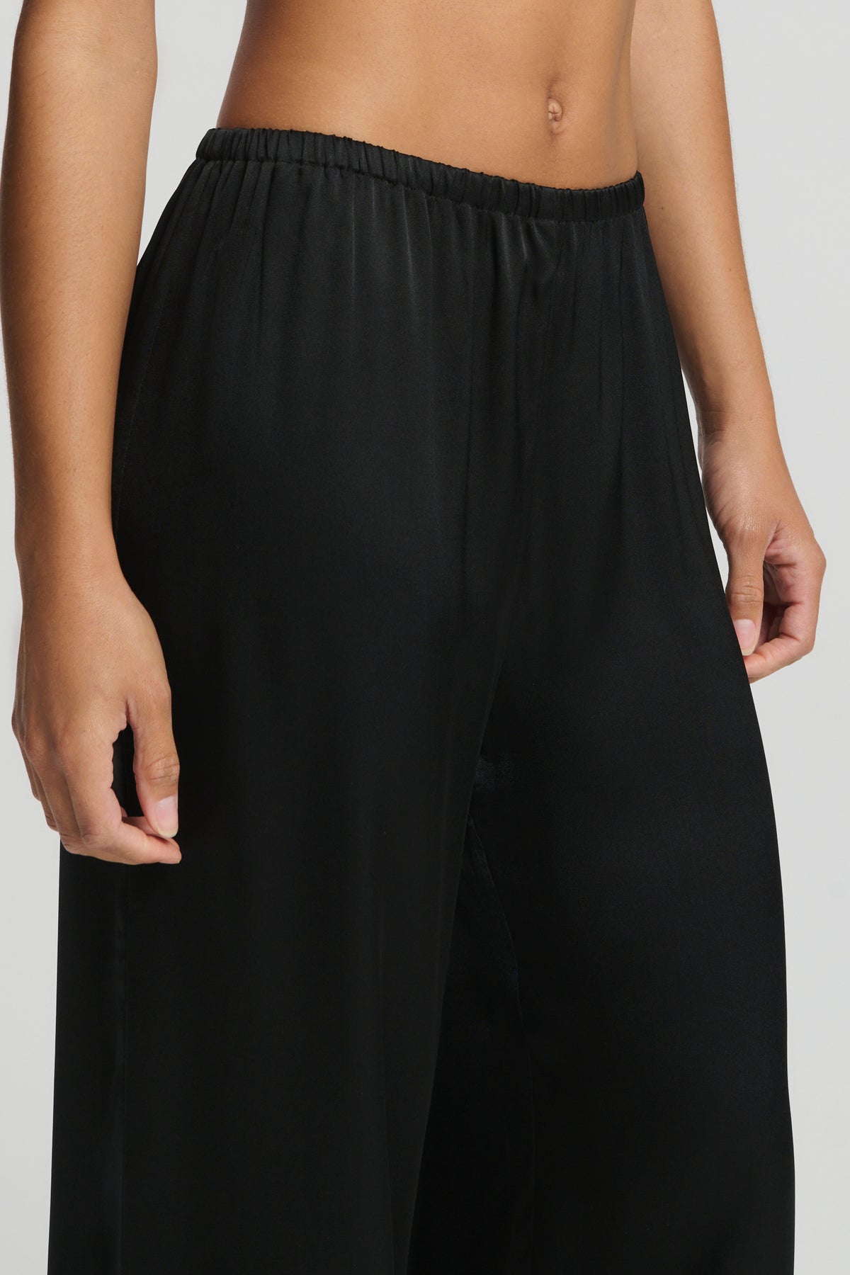 Austin Trouser Black Silk Satin