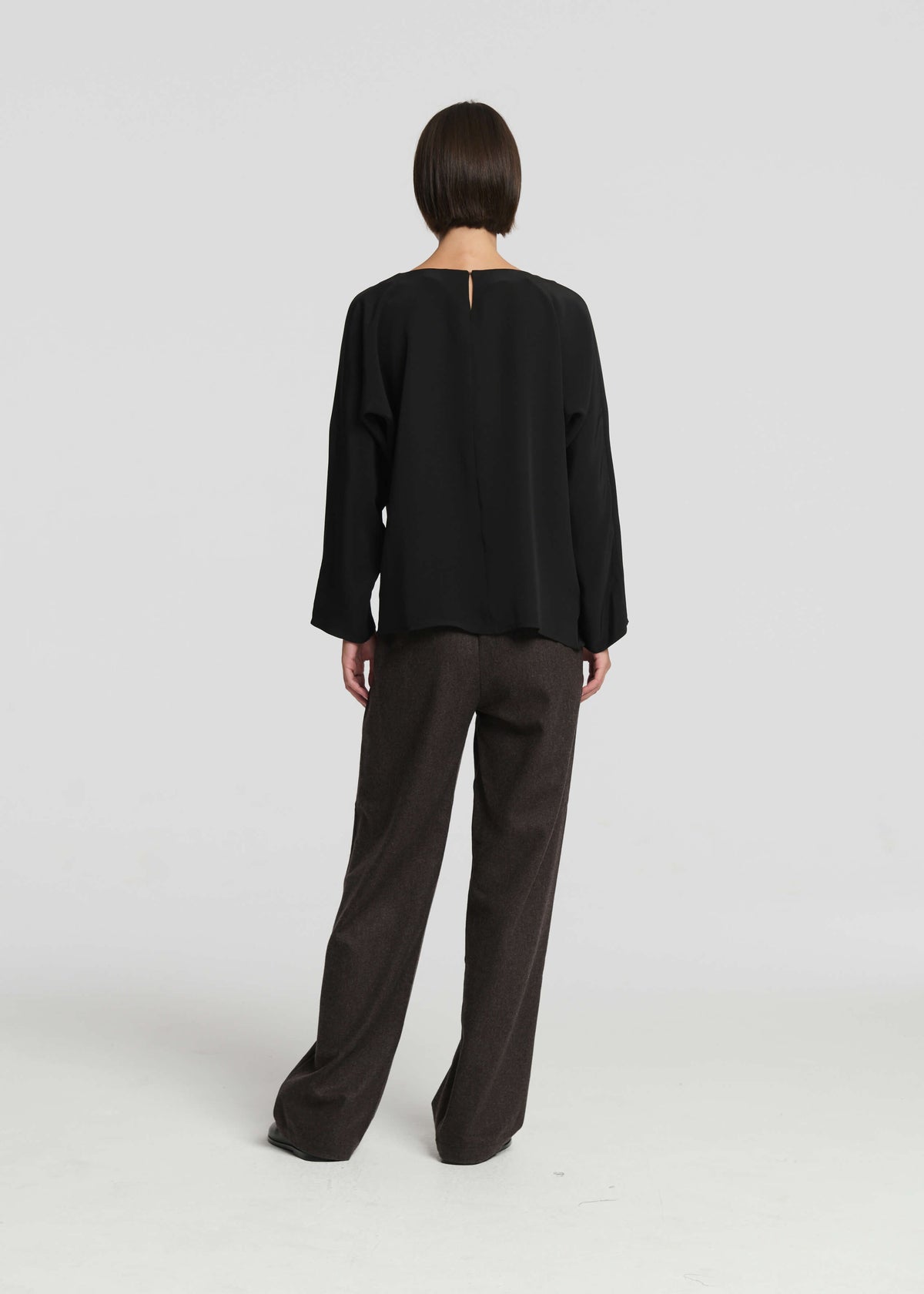 Aurelia Trouser Brown Wool Flannel