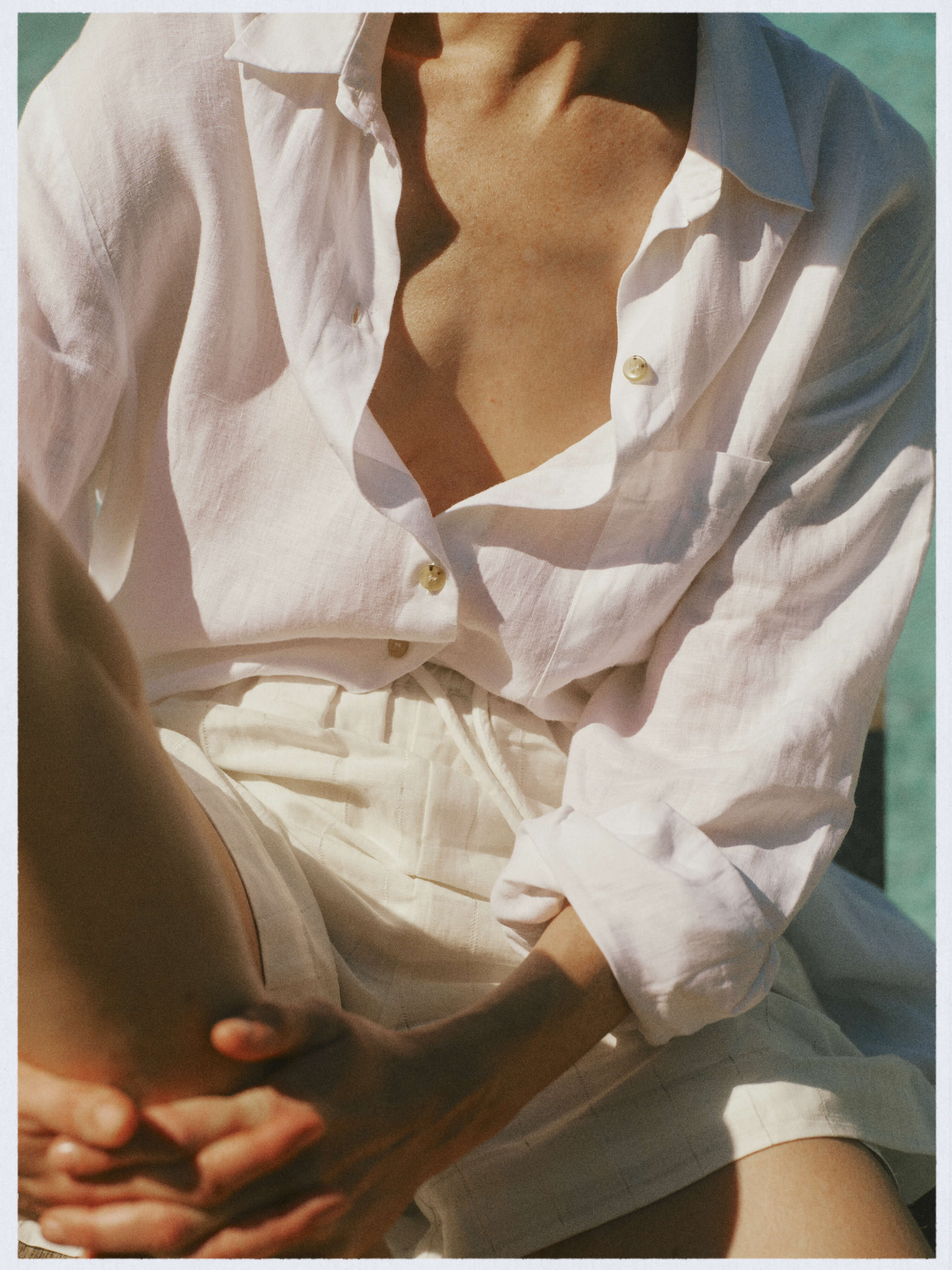 Boston Short Off White Linen Cotton