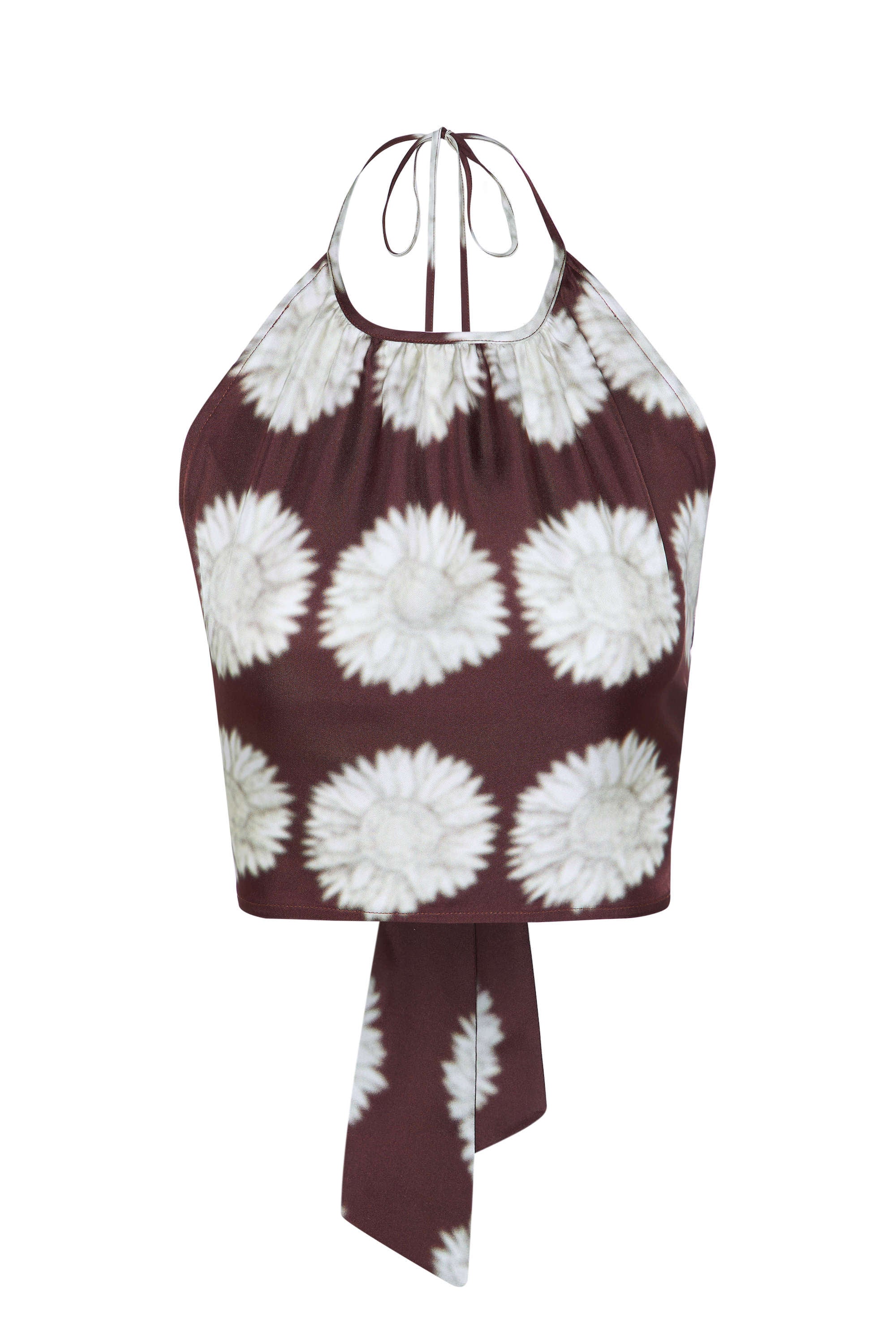 Bello Top Sunflower Mahogany Silk Twill