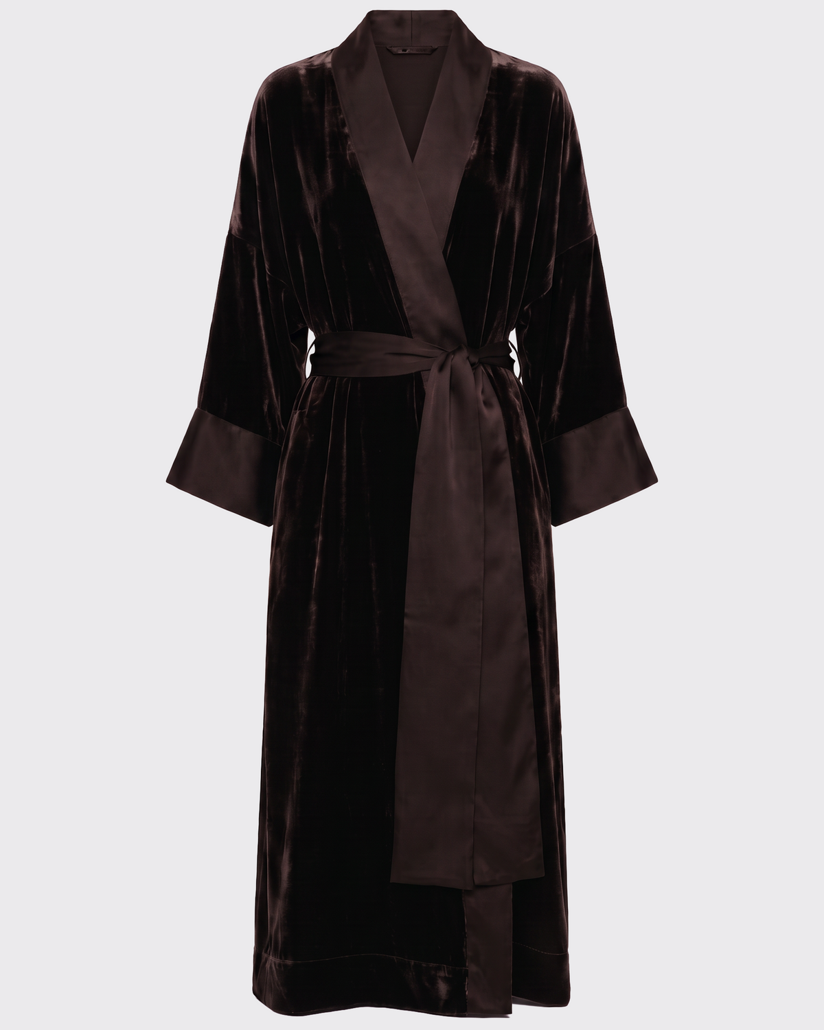 Lugano Robe Brown Silk Velvet